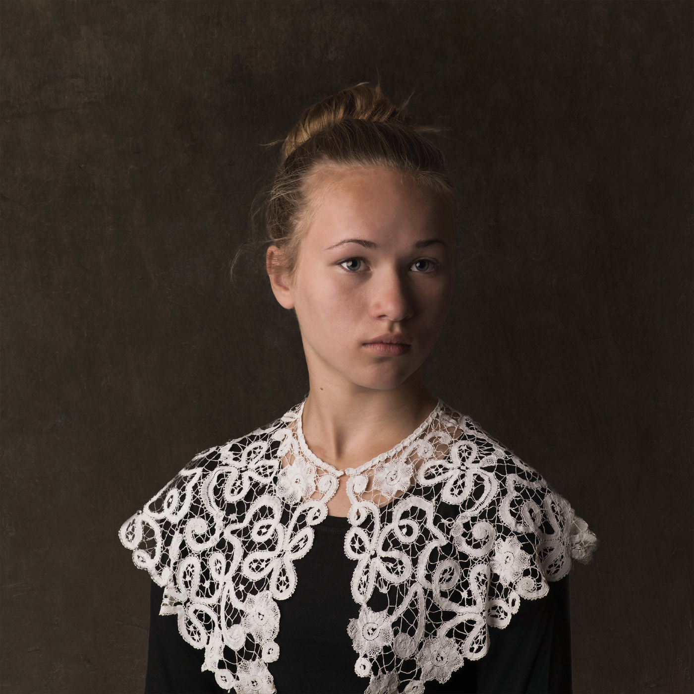 Girl with lace collar