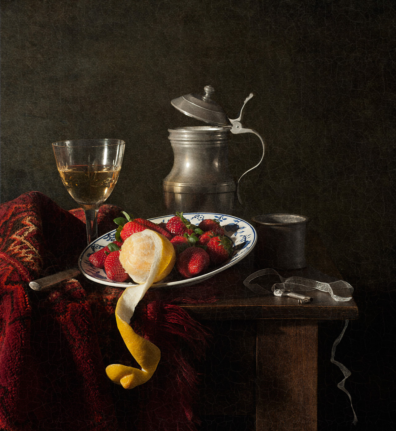 Still life with strawberries limited
