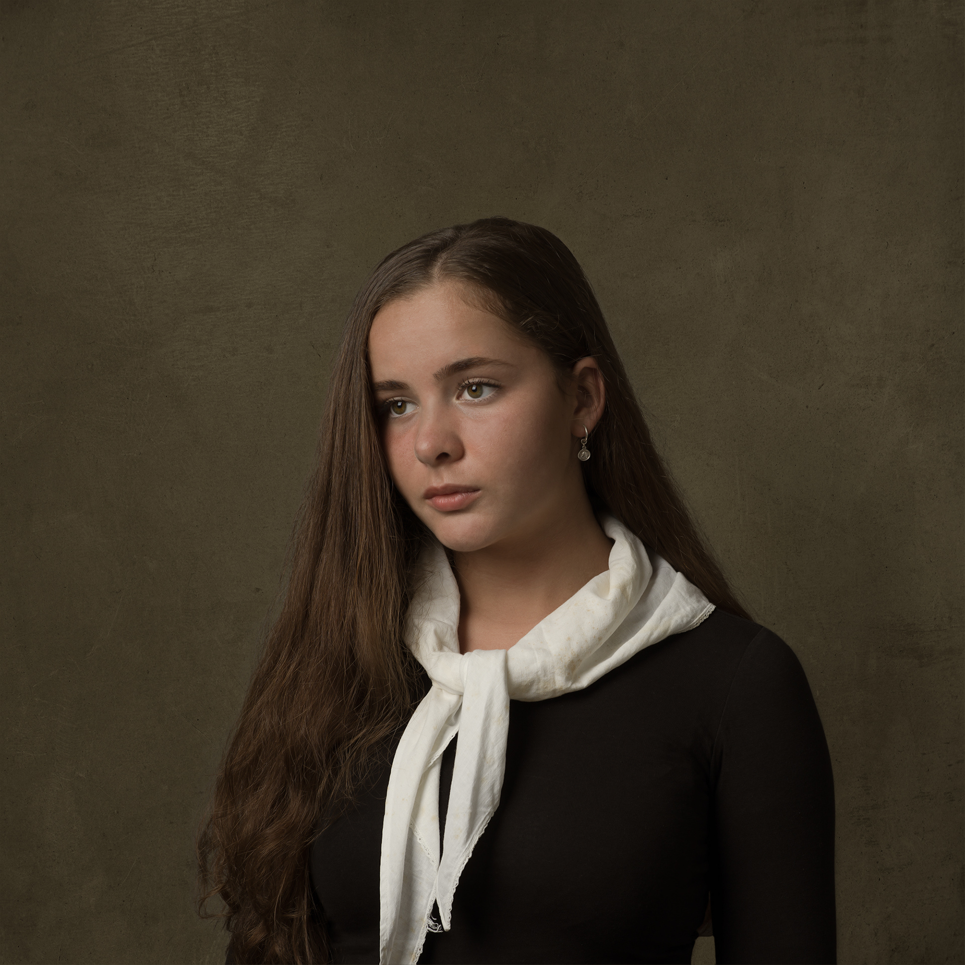 Girl with white collar IV