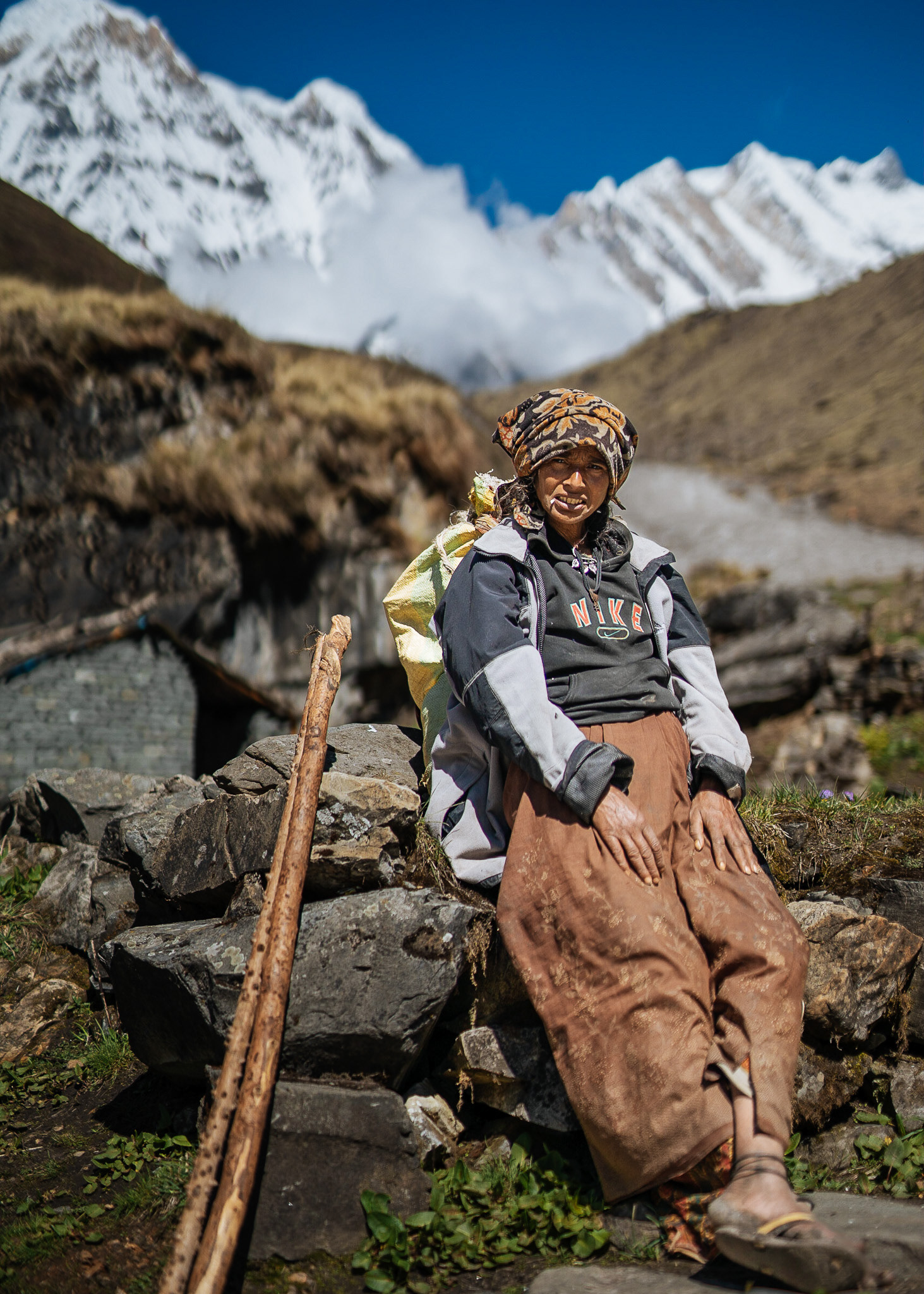 Porter in the Himalayas, Nepal 2016