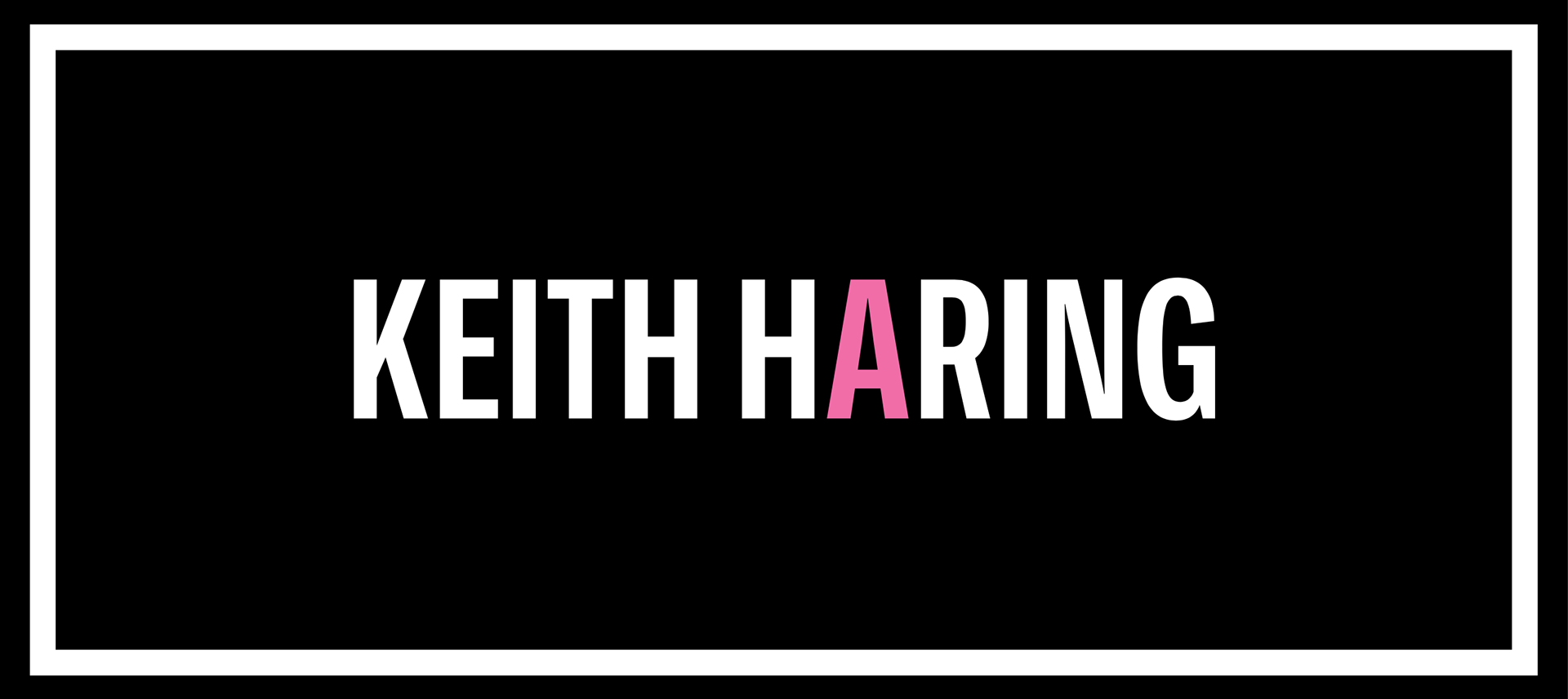 Color - Keith Haring was diagnosed with AIDS in 1988 and dedicated the time he had remaining to raise awareness about the condition. This design references the AIDS Awareness "ACT UP", "SILENCE = DEATH" posters advertised during the AIDS epidemic in the 1980s. This specific design was inspired by the advertisements that featured black backdrops with white borders, bold white text, and a pink triangle—the capital 'A' in Haring's last name substitutes for the triangle.