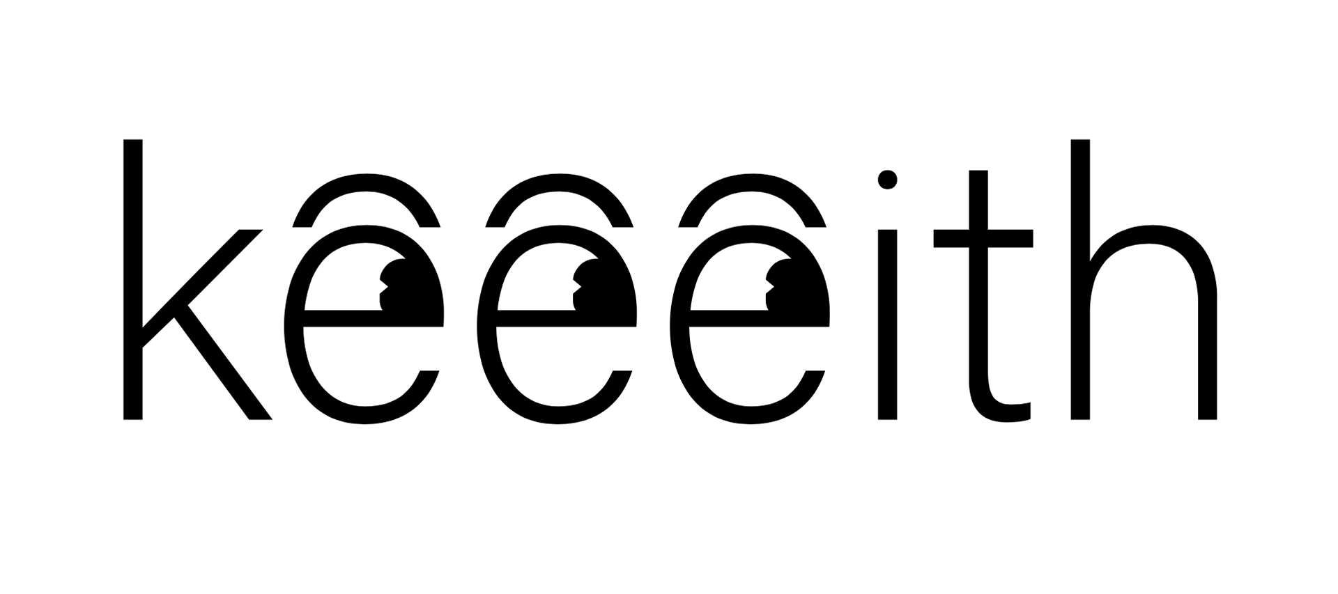 Addition - This design makes use of Keith Haring's letter 'e' in his first name. The two additional 'e's' and eye elements are included to reference his famous "Three Eyed Monster", an icon of a jolly face grinning, and relevant to this design, looking to the right.