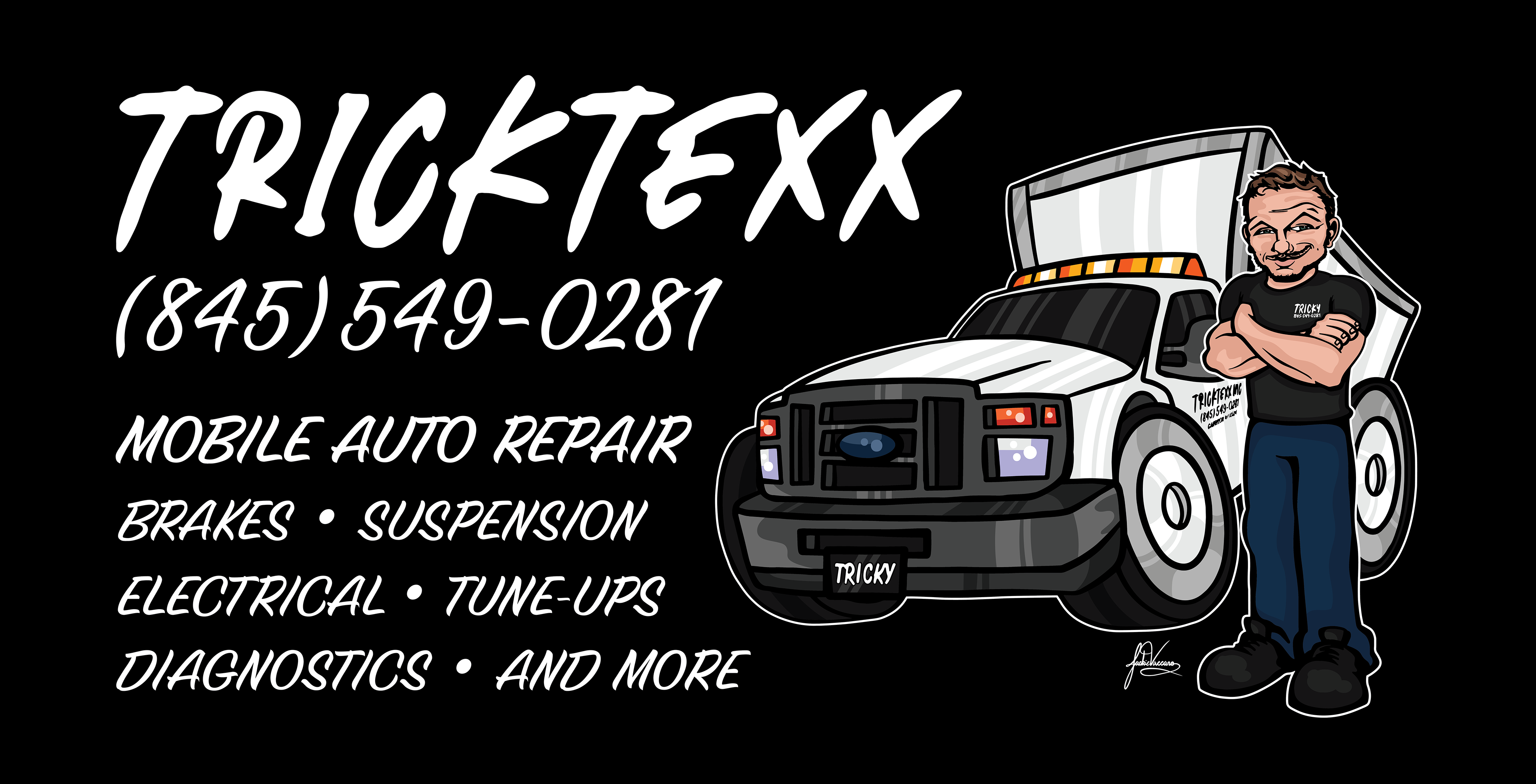 TrickTexx logo & text layout