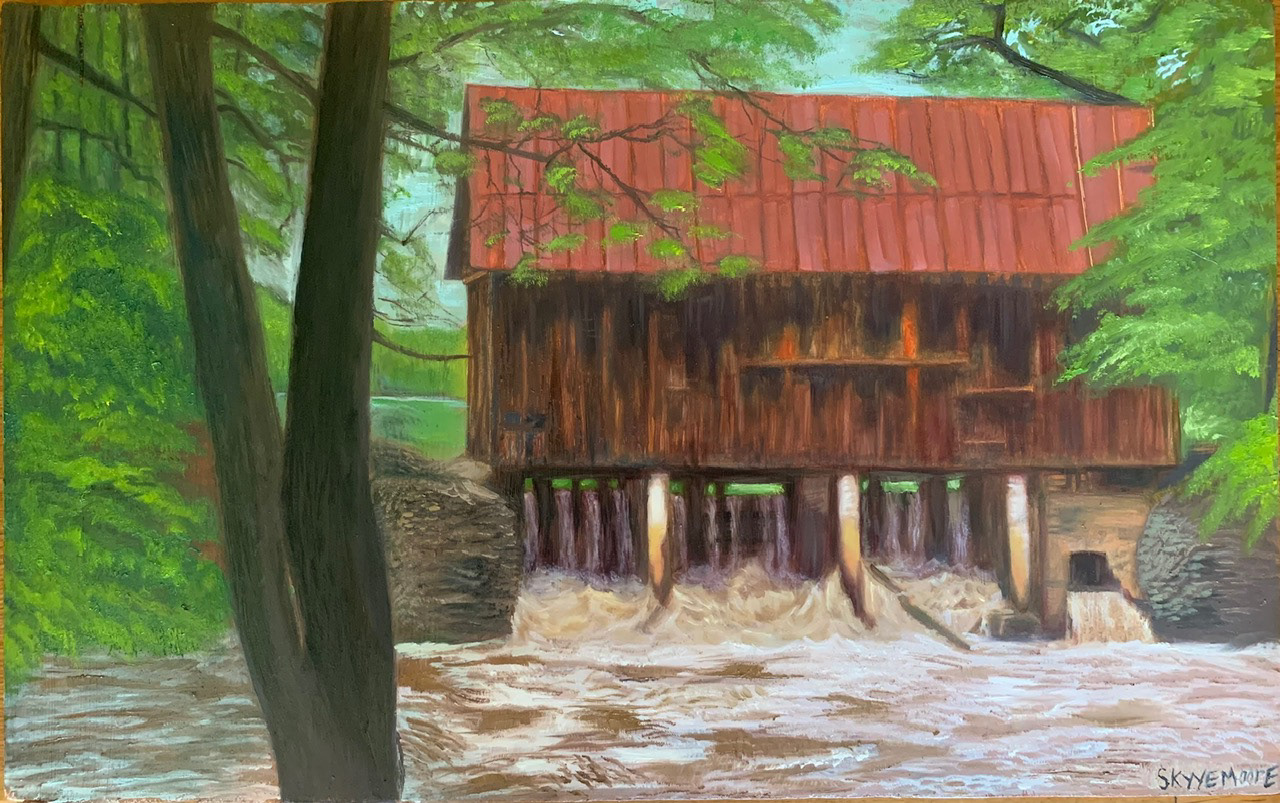 The Mill, Oil on board 2025