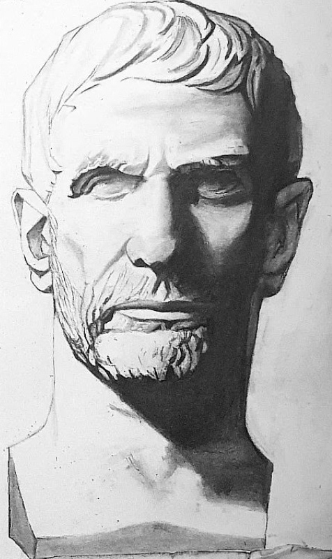 Bargue drawing in charcoal 2022