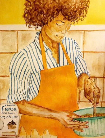 Baking in watercolour 2020