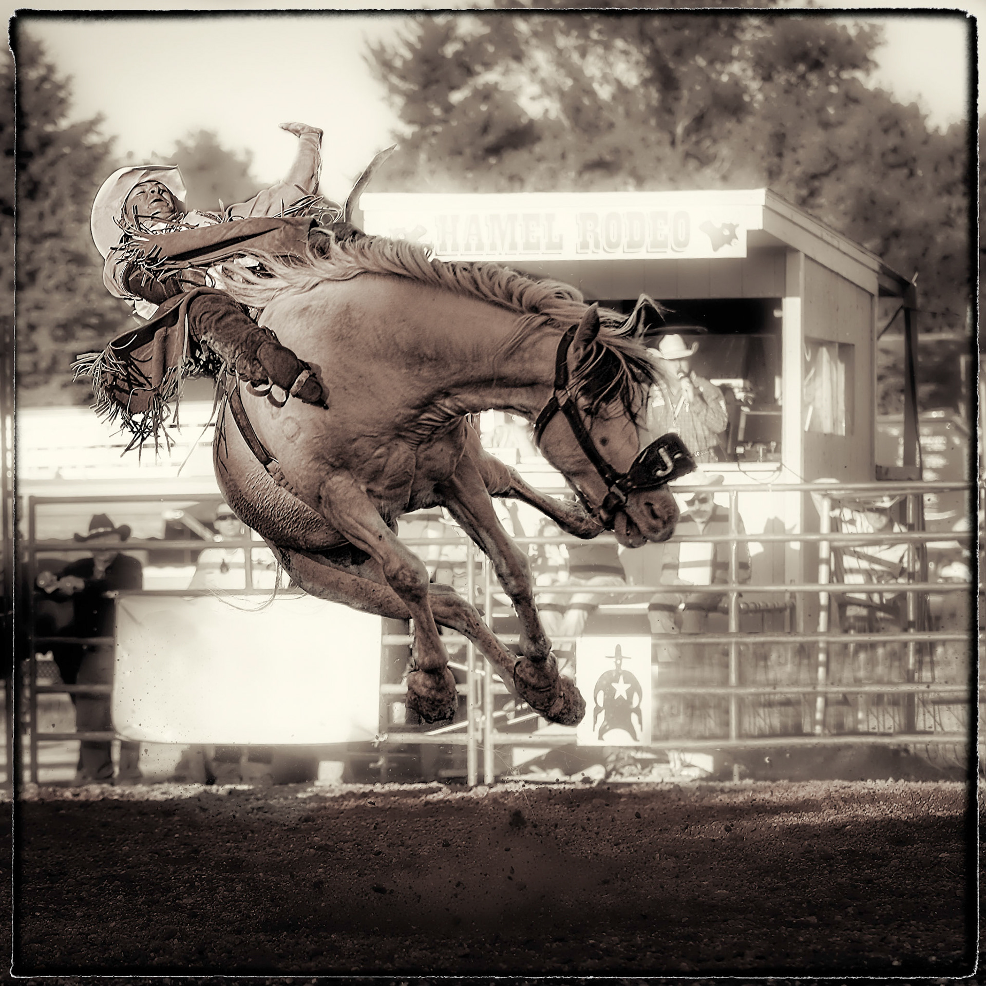 Bill Tutor, Huntsville, TX riding Freckled Doll