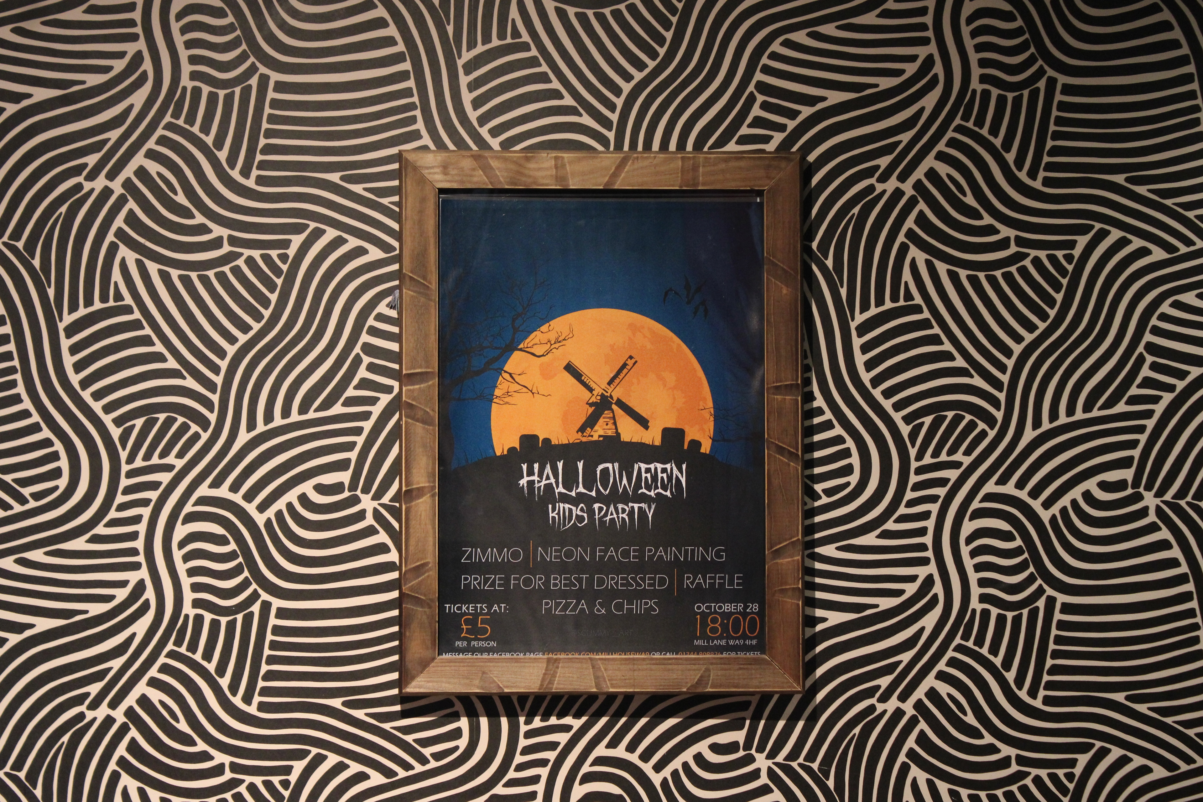 Halloween Kids Party | Digital Poster | Printed and Photographed in The Millhouse