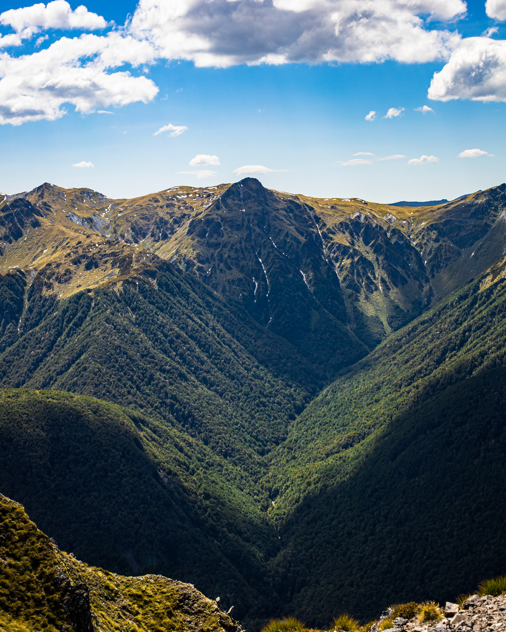 The sun came out for a moment to light up this beautiful valley.