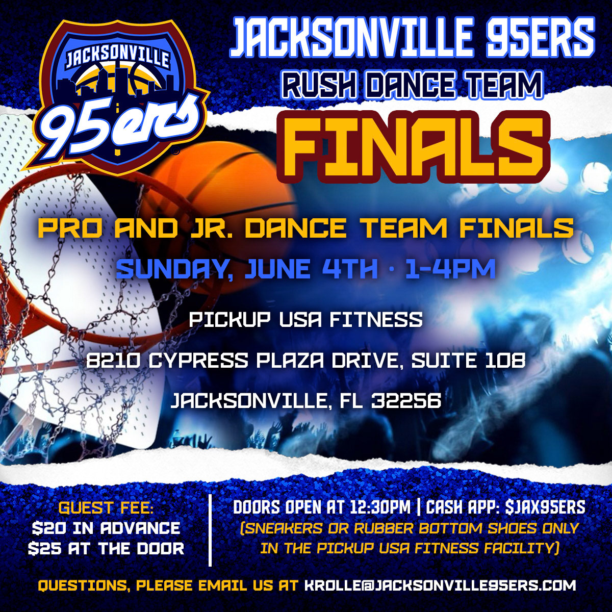 Jax 95ers Rush Dance Team Tryout Flyer 5