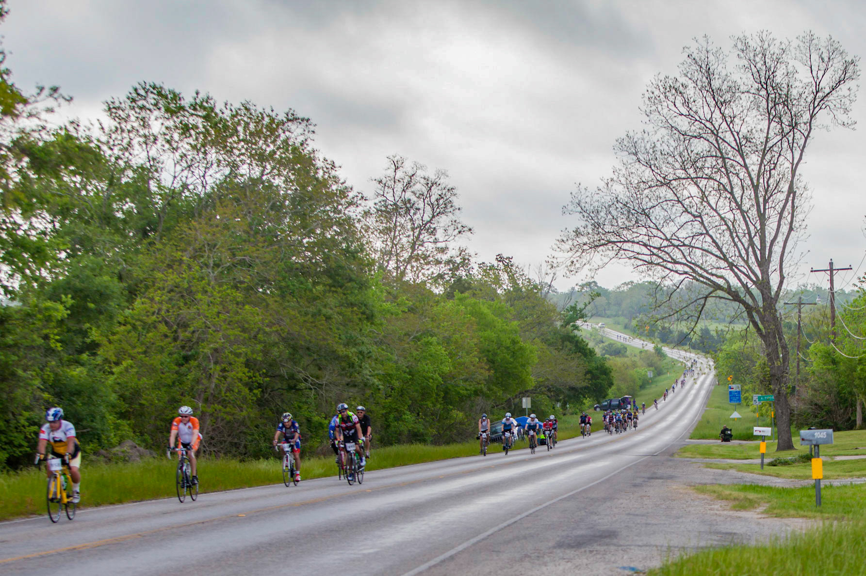 Arriving in Bellville, Tx.