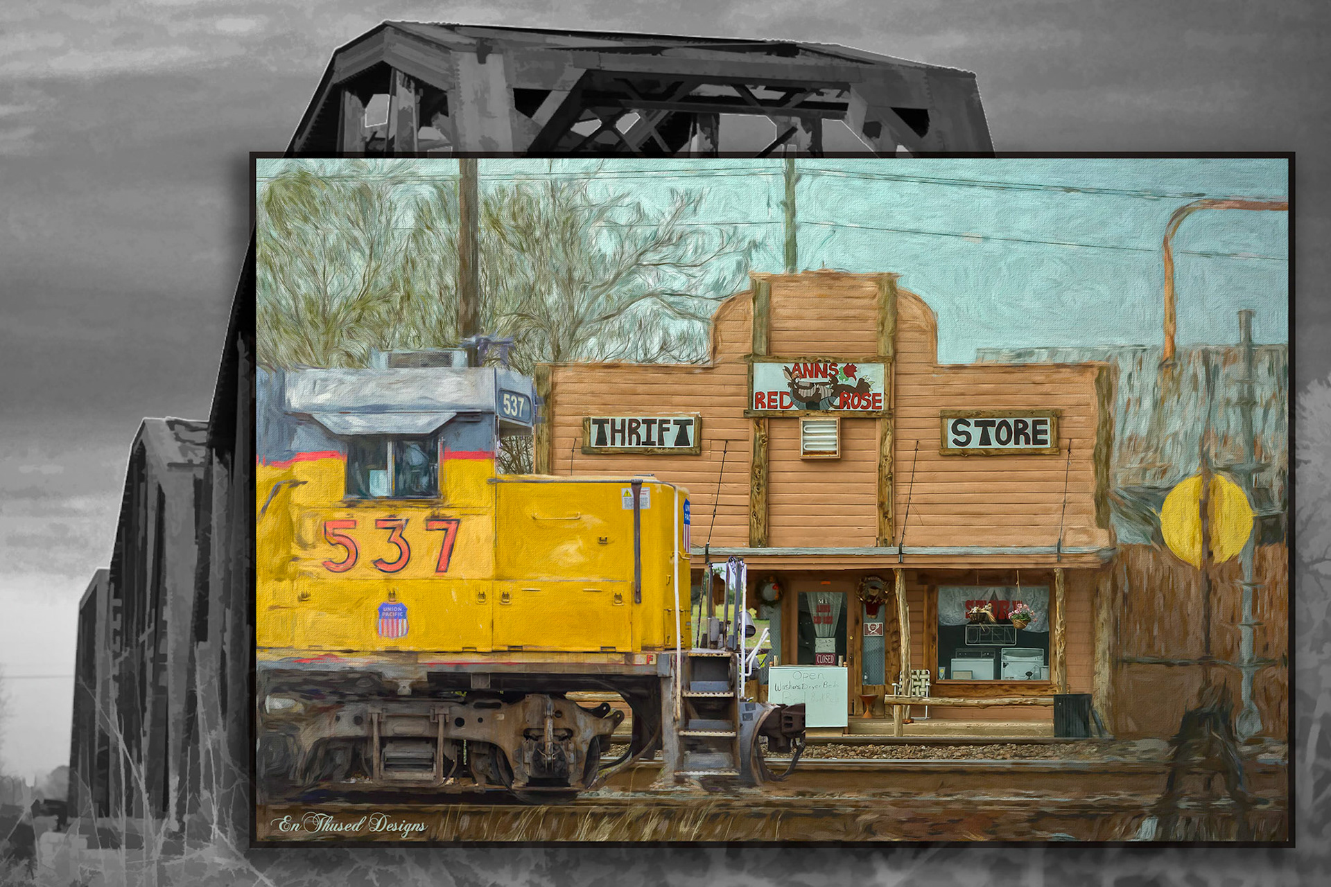 Thrift Store by Railroad