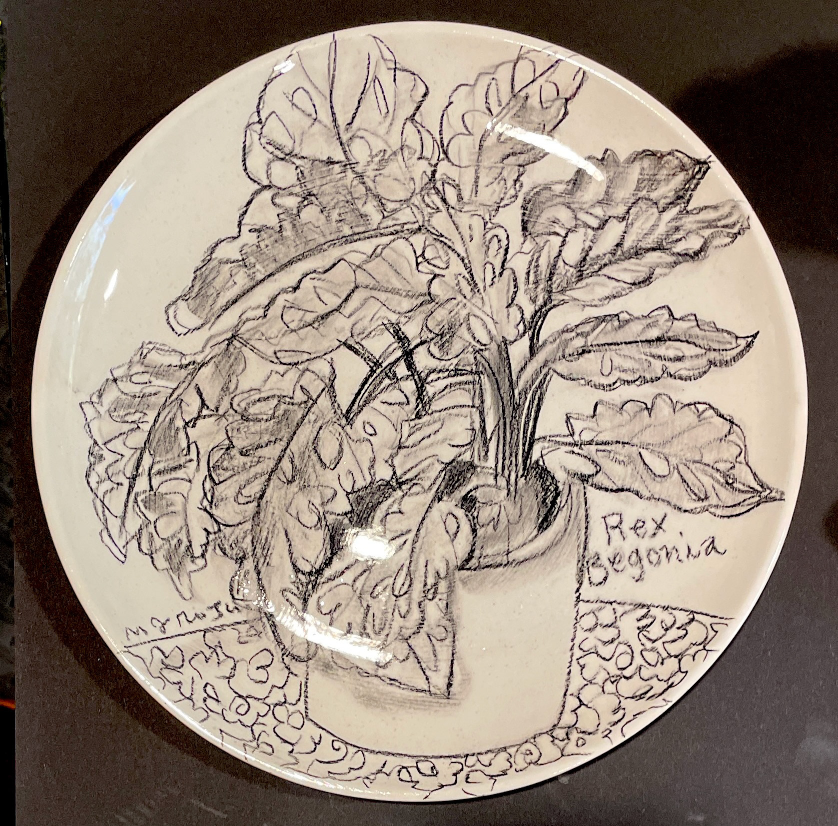 D4 / Rex Begonia, 10" plate, $120