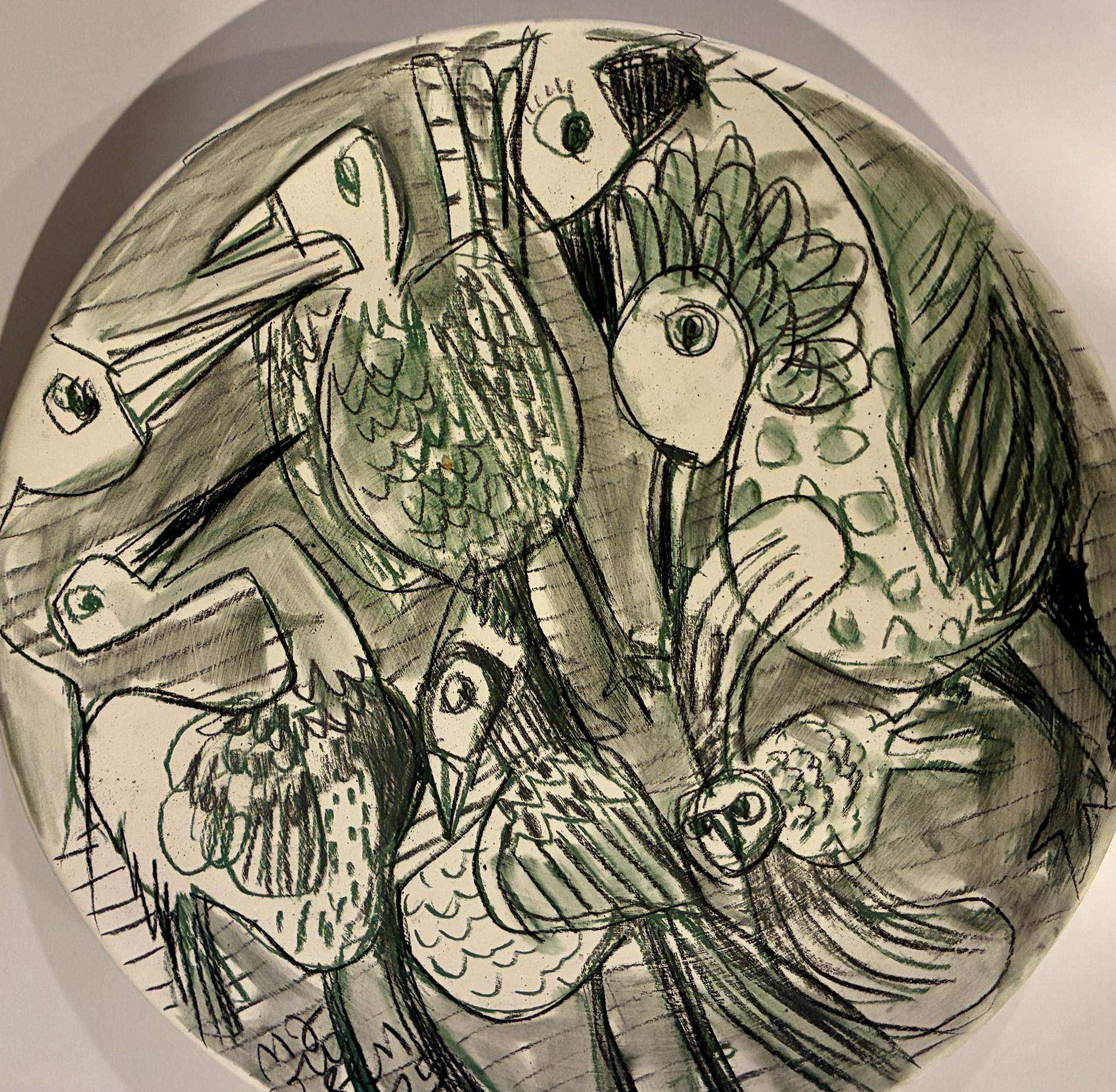 D7 / An Assortment of Odd Birds, 10" plate, $120