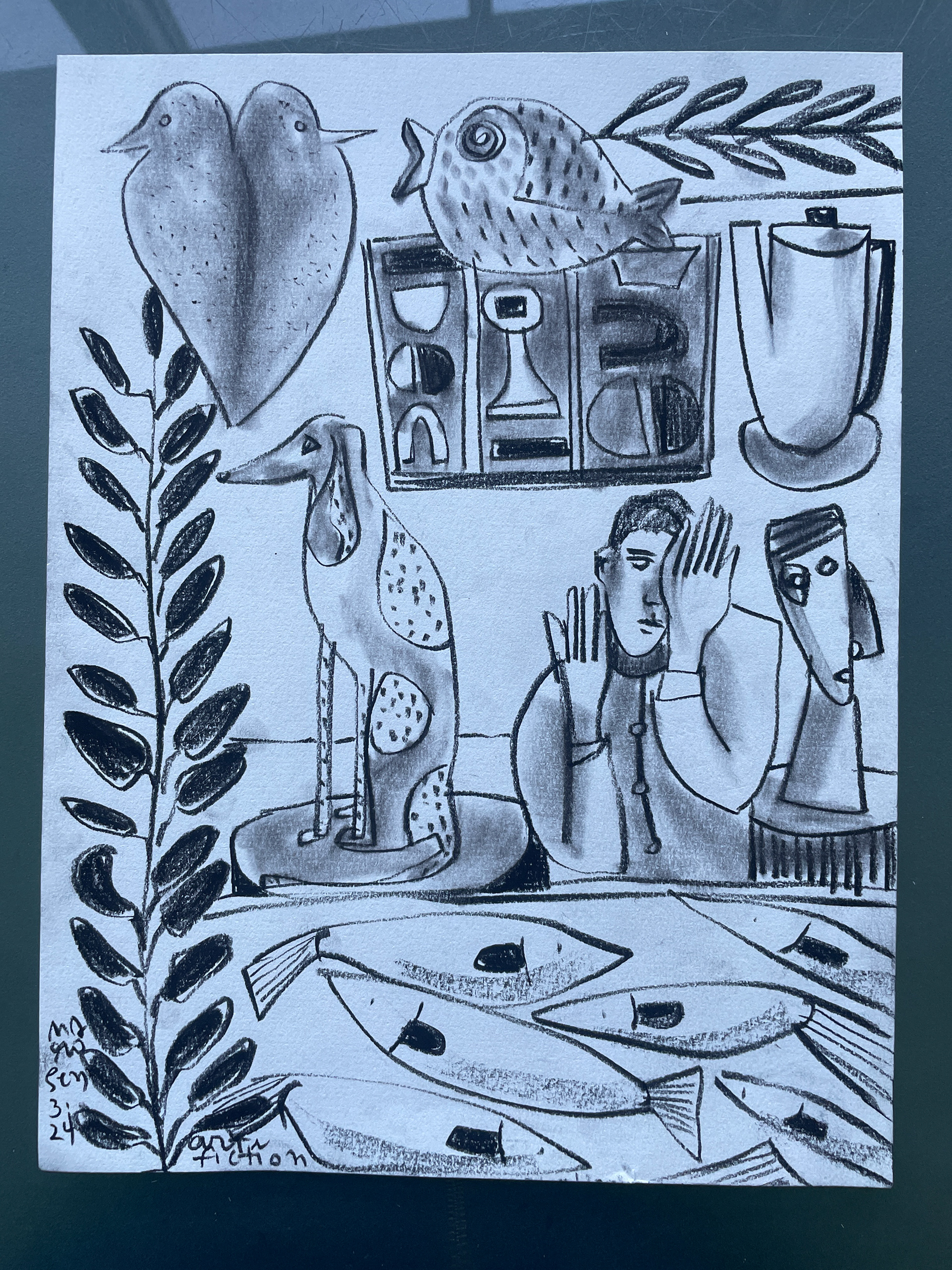 DR 11 / Framed, 8-ply mat, $350. 