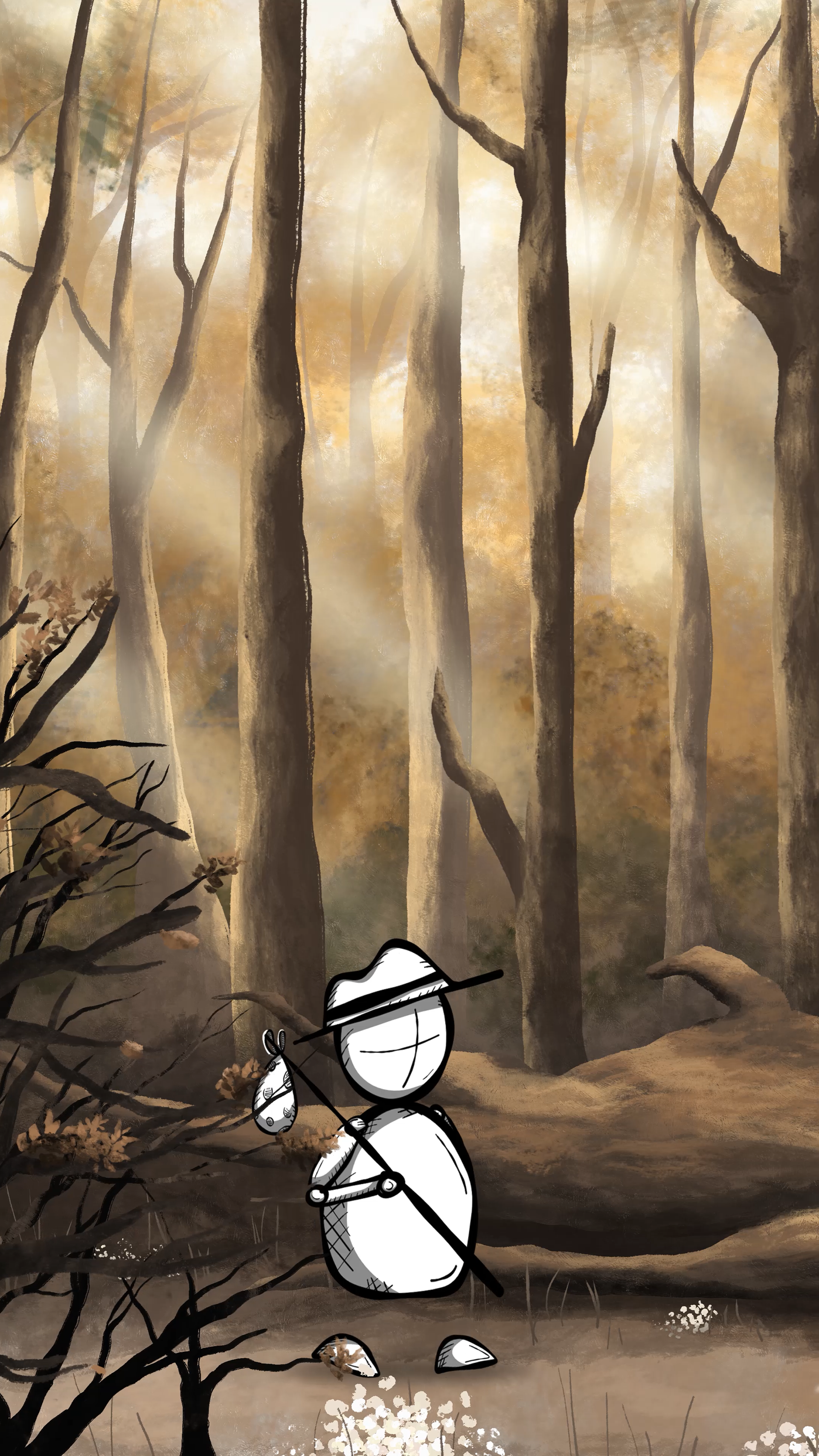 "Papertramp in Wald"