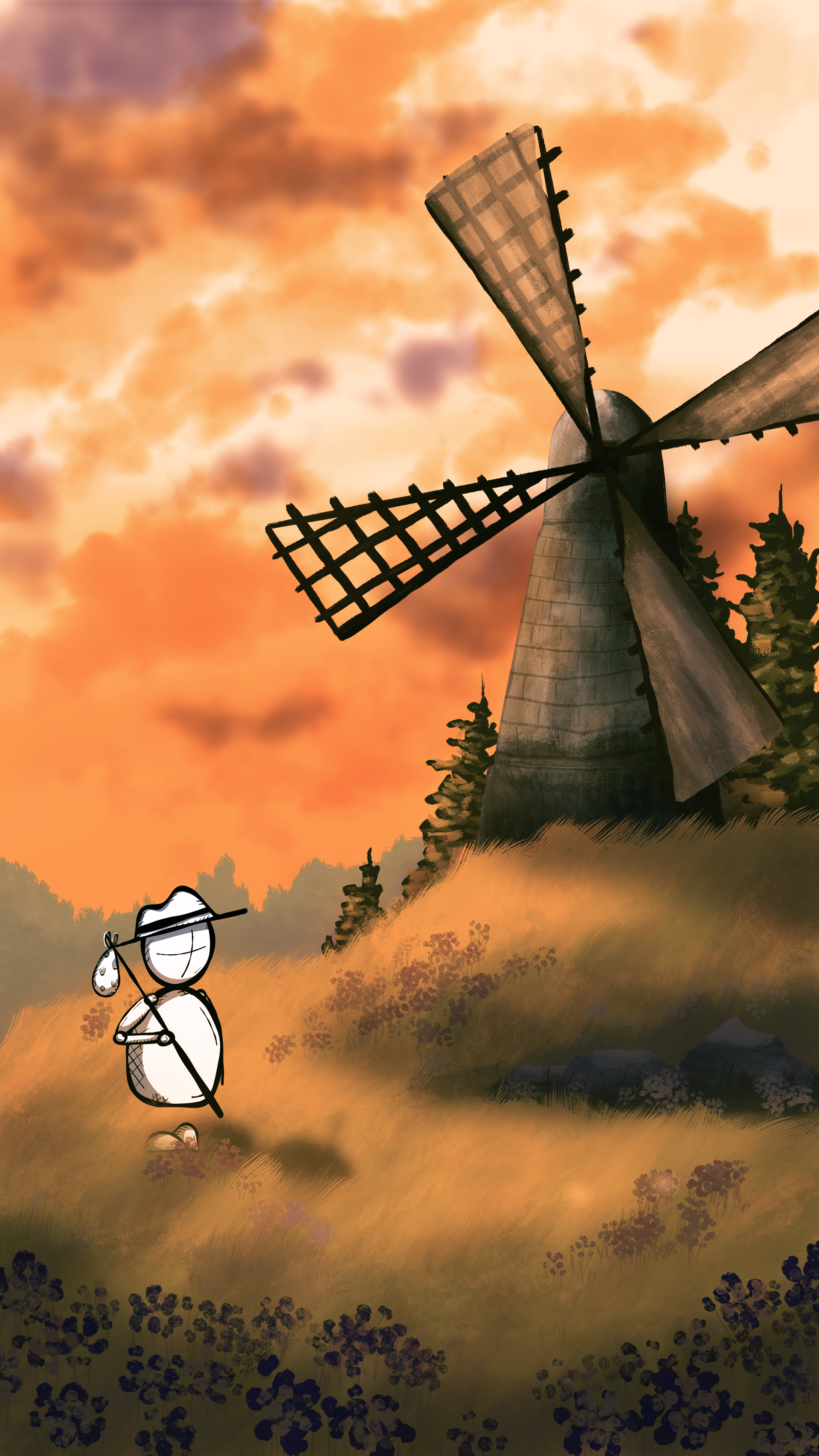 "Papertramp an Mühle"