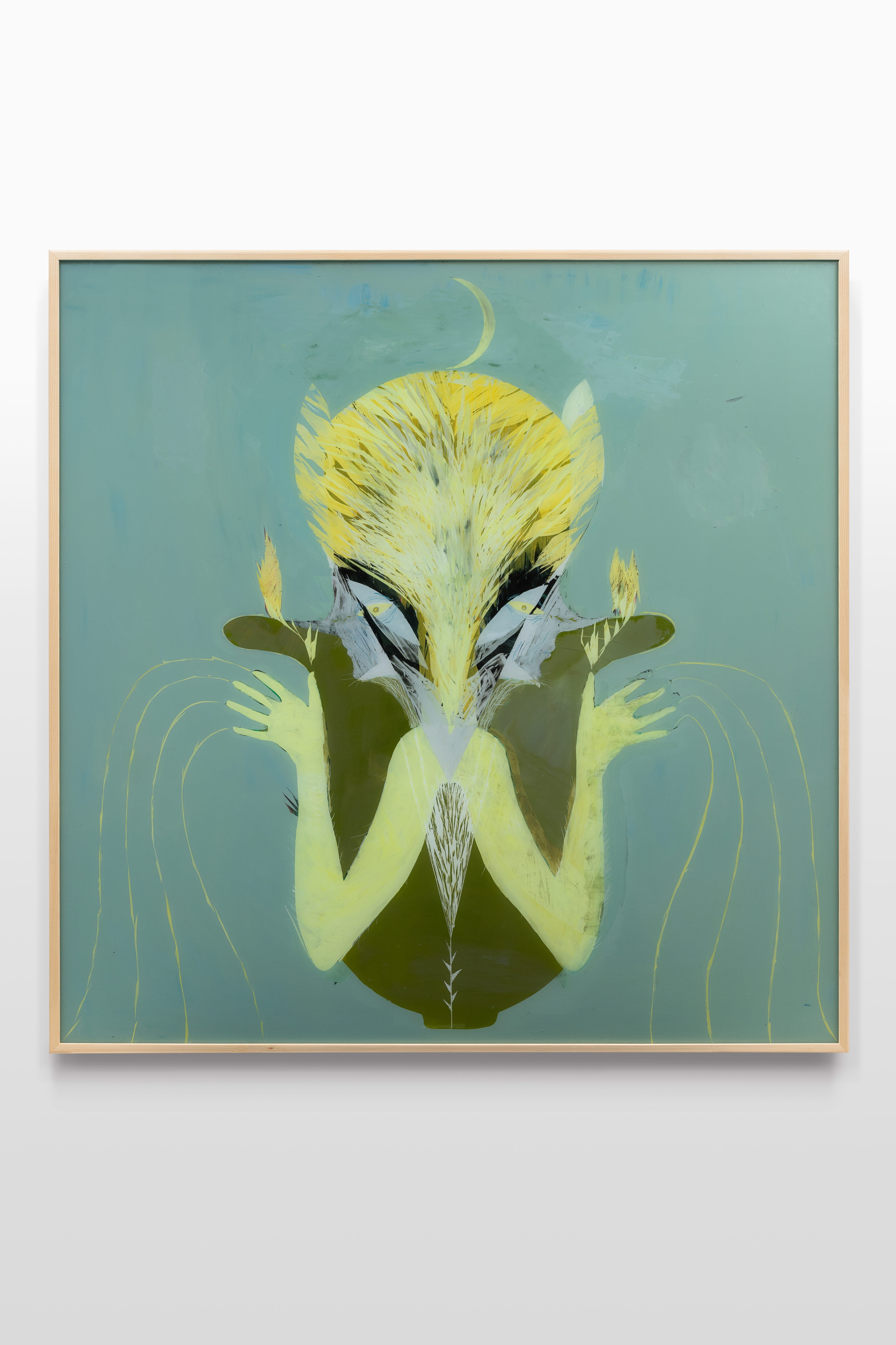 Moine chille Bhride: the bog of Cill Bhride, 2024 oil on toughened glass 130.0 x 130.0 cm