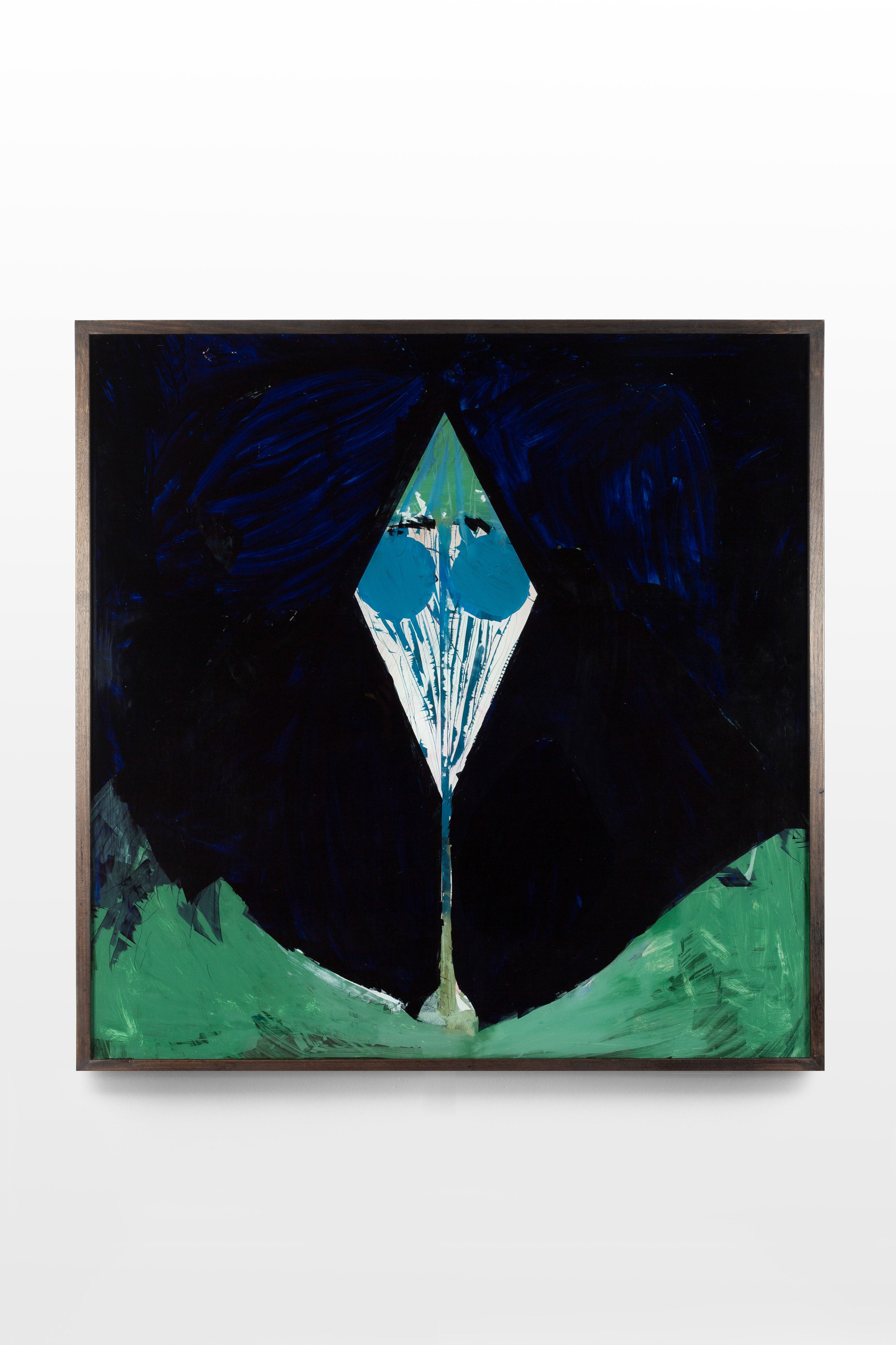 The Bright Future of a Headless Lettuce, 2016, oil on tempered glass, 90 x 90 cm