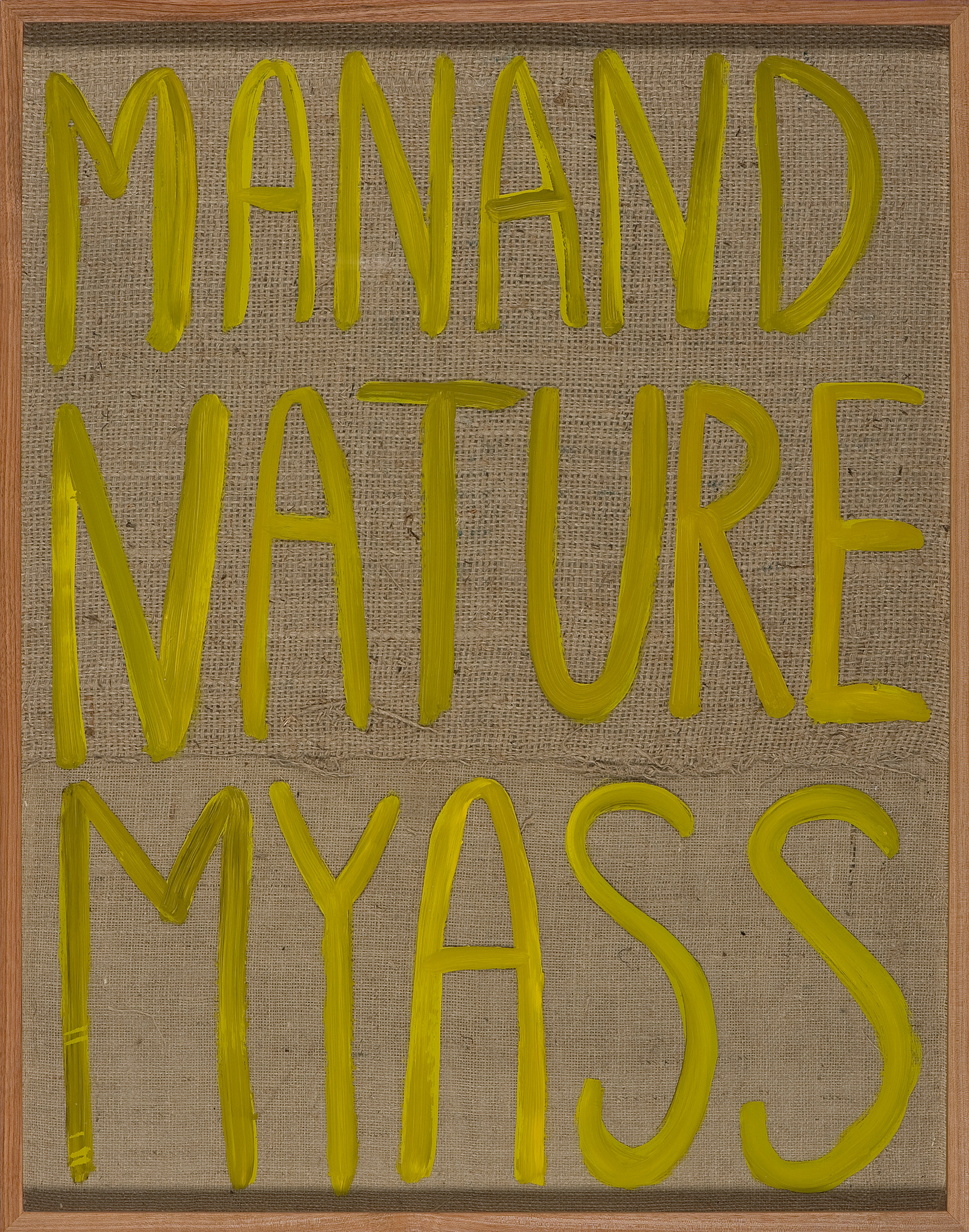 Human Progression and Other Modernist Myths oil on glass, hessian 74 x 94 cm Photograph by John Brash for Monash University Museum of Art