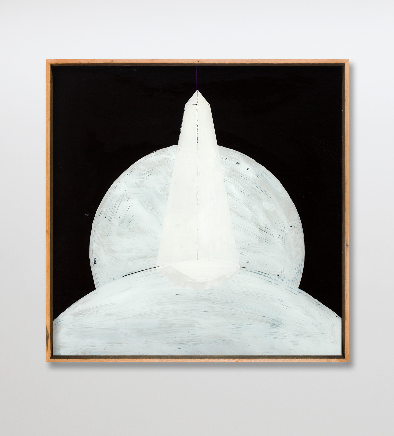 Clare Milledge Psychotria I 2020 oil on 4mm toughened glass recycled timber frame diptych, each panel 70 x 70 cm