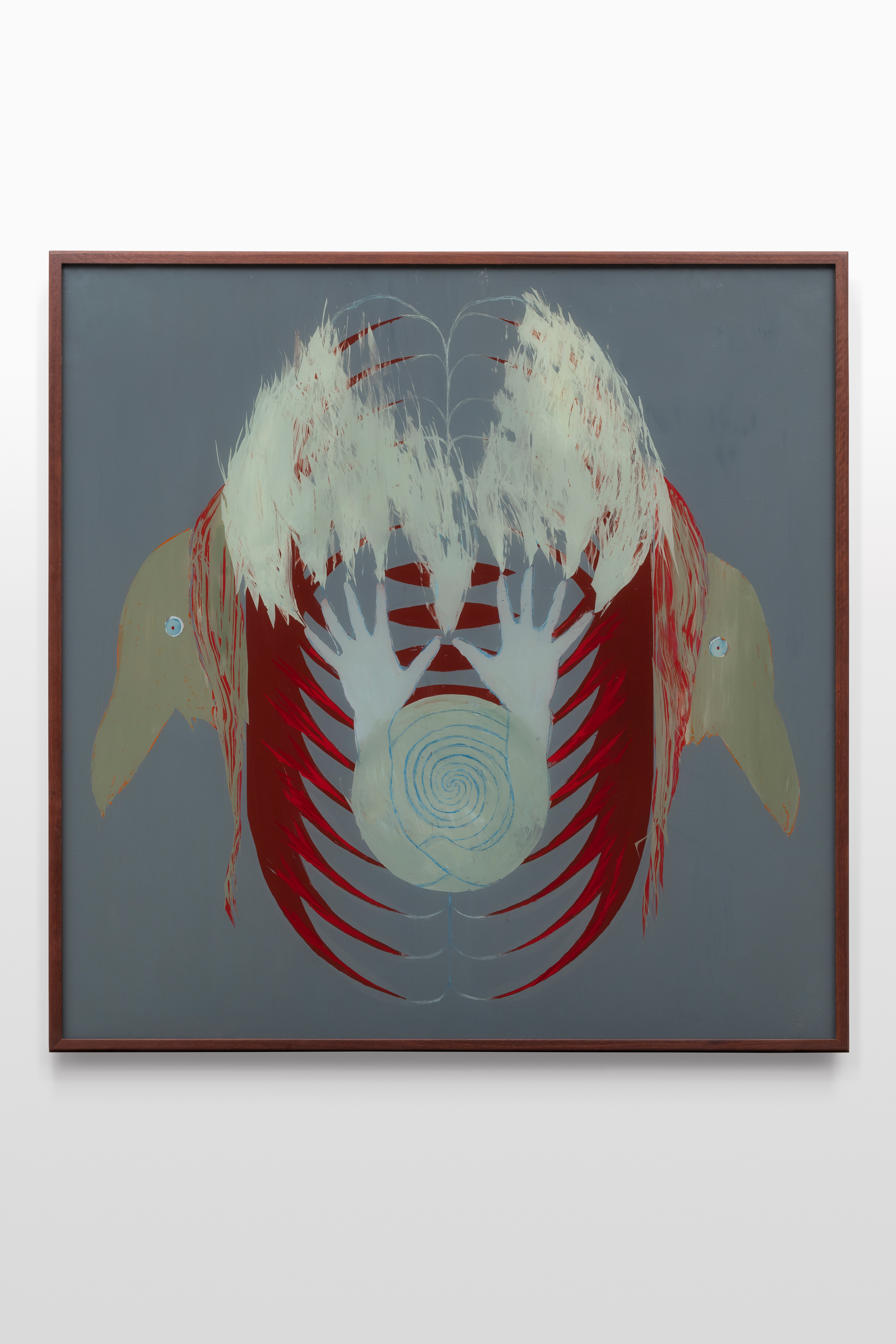 Glaic na feannoigge: the hollow of the grey crow, 2024 oil on toughened glass 100.0 x 100.0 cm