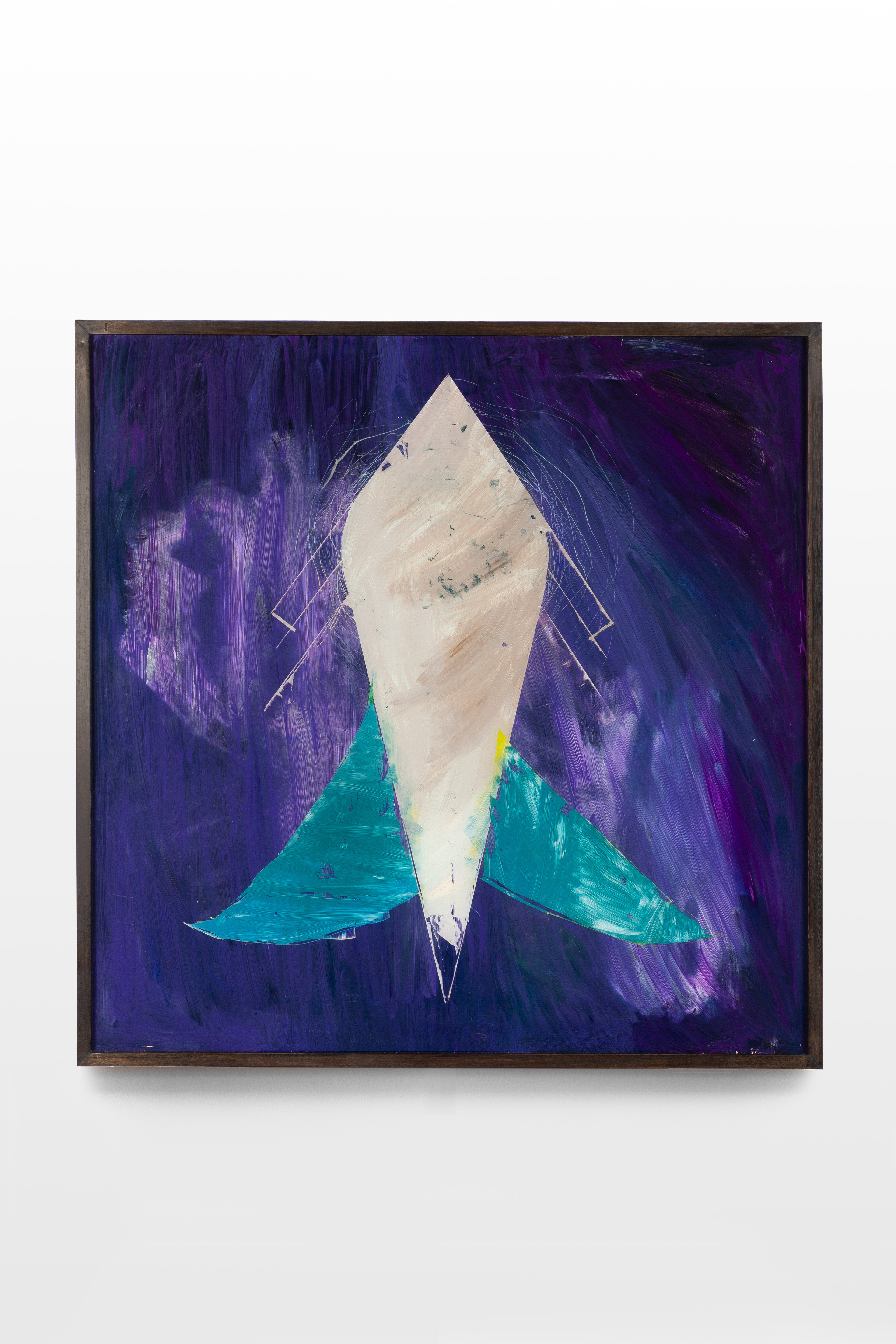 Unresolved Pineapple, 2016, oil on tempered glass, 90 x 90 cm