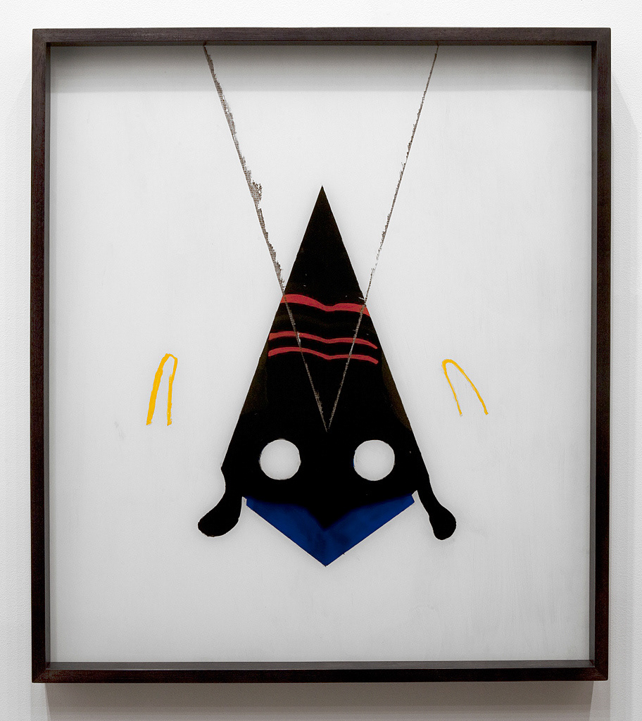 Banana Mask, 2013, oil on tempered glass, frame, 84.00 x 72.25 x 6.00 cm (photo credit: Jessica Maurer)