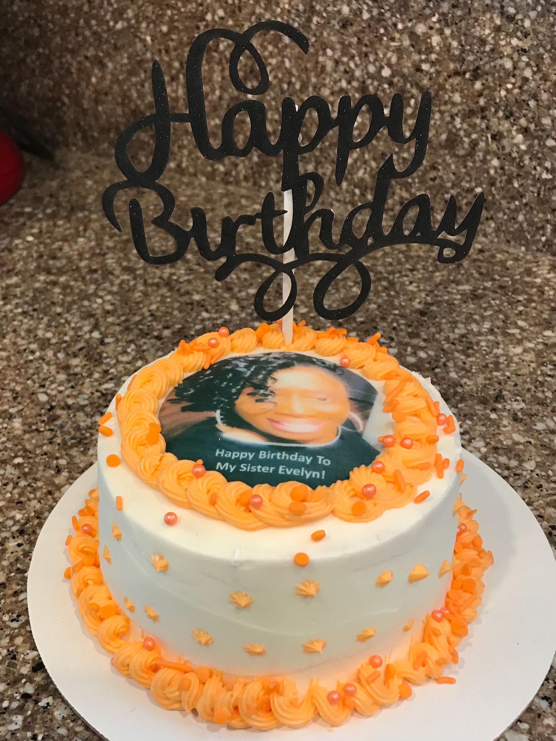 Small Vanilla Image Cake 