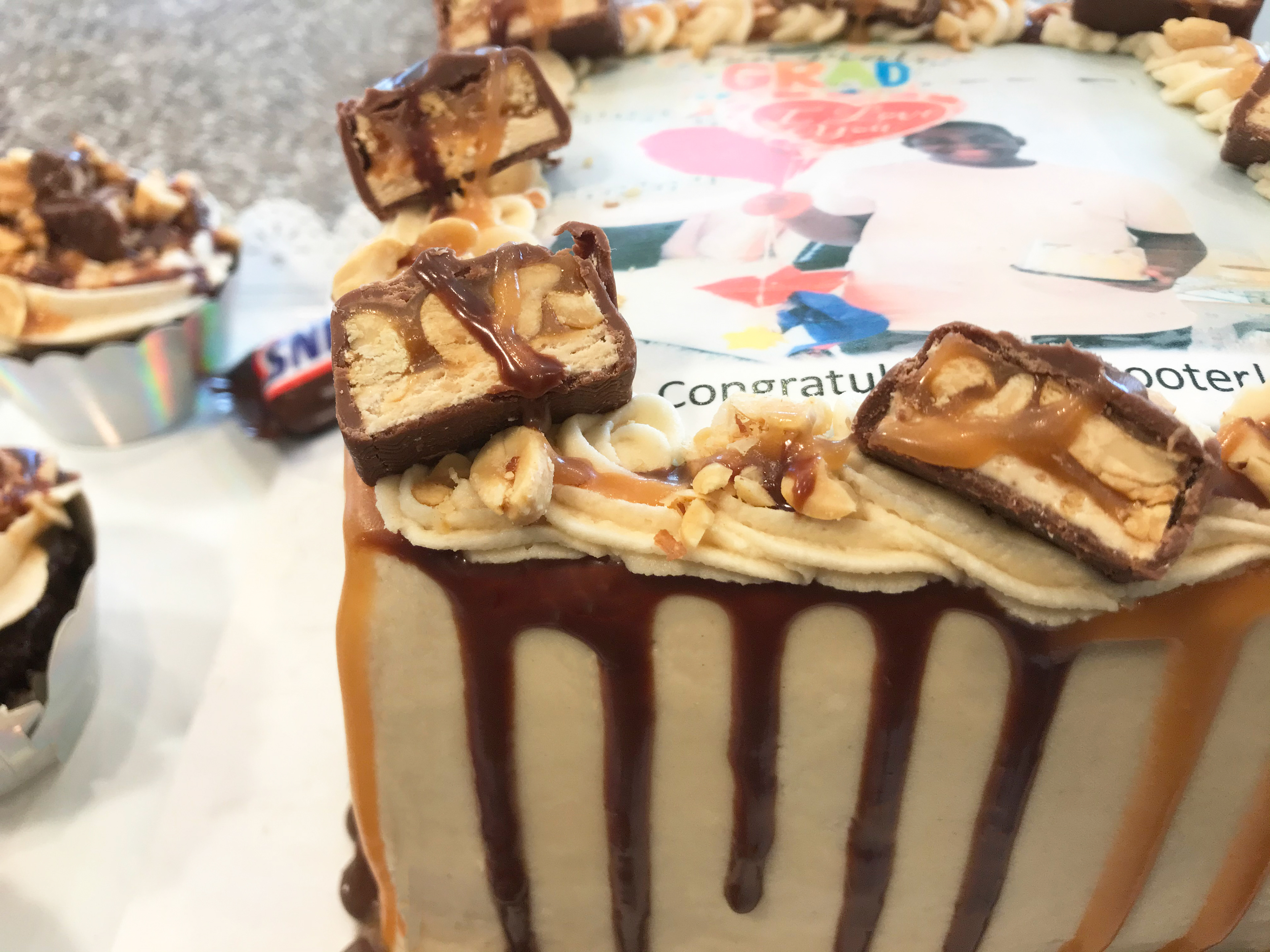 Snickers Cake w/Peanut Butter Buttercream