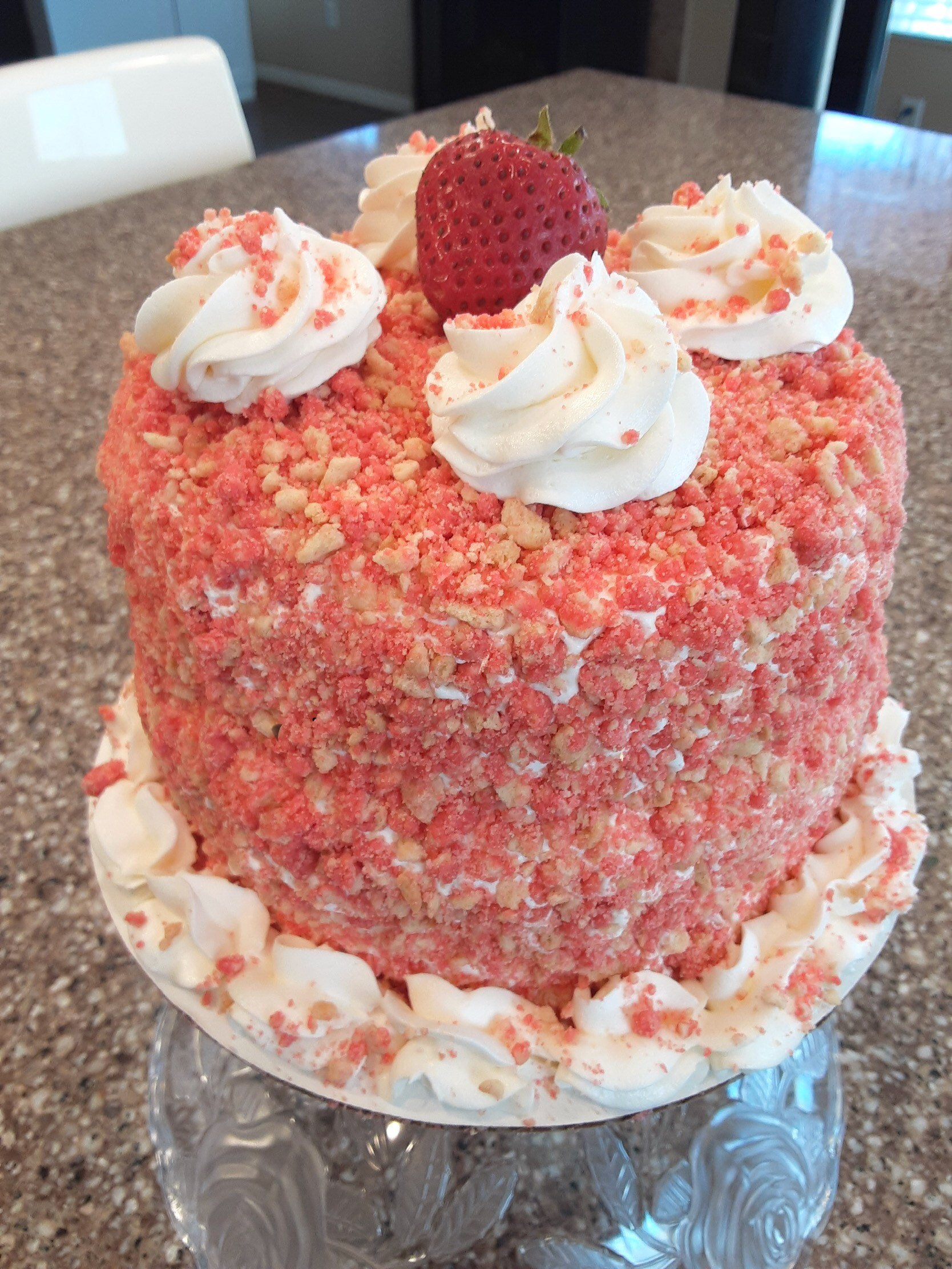 Strawberry Crunch Cake