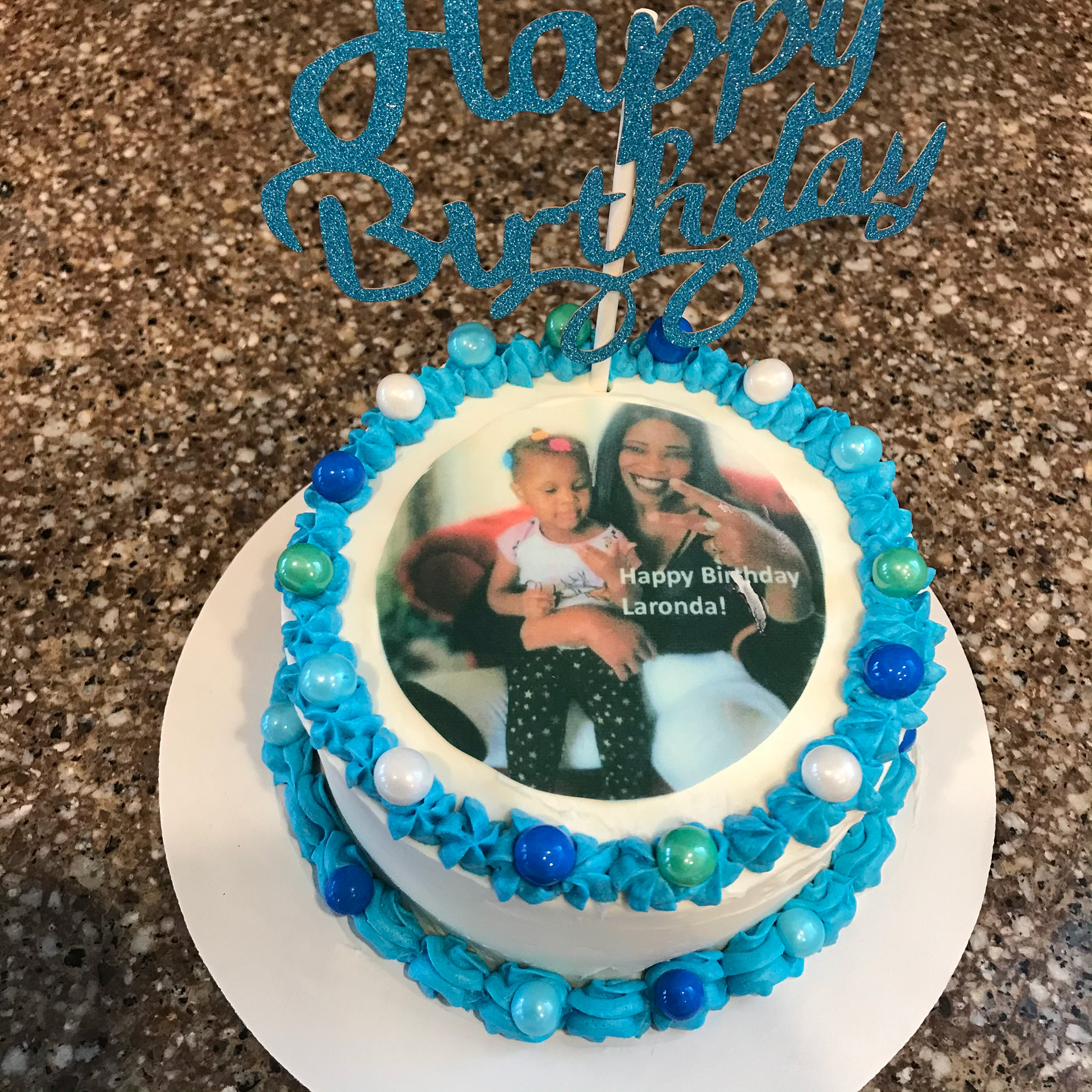 Small Vanilla Image Cake 