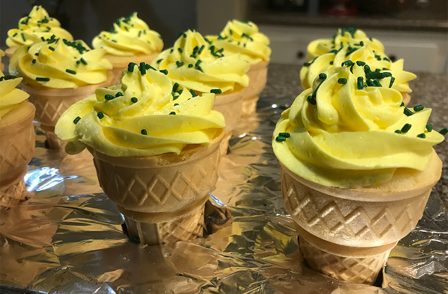Lemon Ice Cream Cone w/Lemon Buttercream