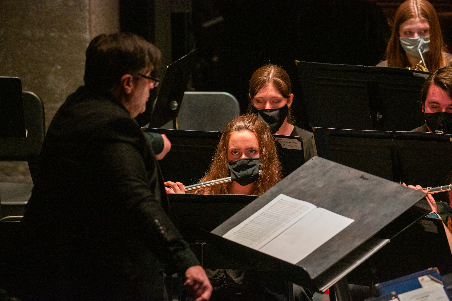 Rochester Institute of Technology’s band holds its final concert of the year at the Ingle Auditorium in Rochester, N.Y. on February 26,2022.