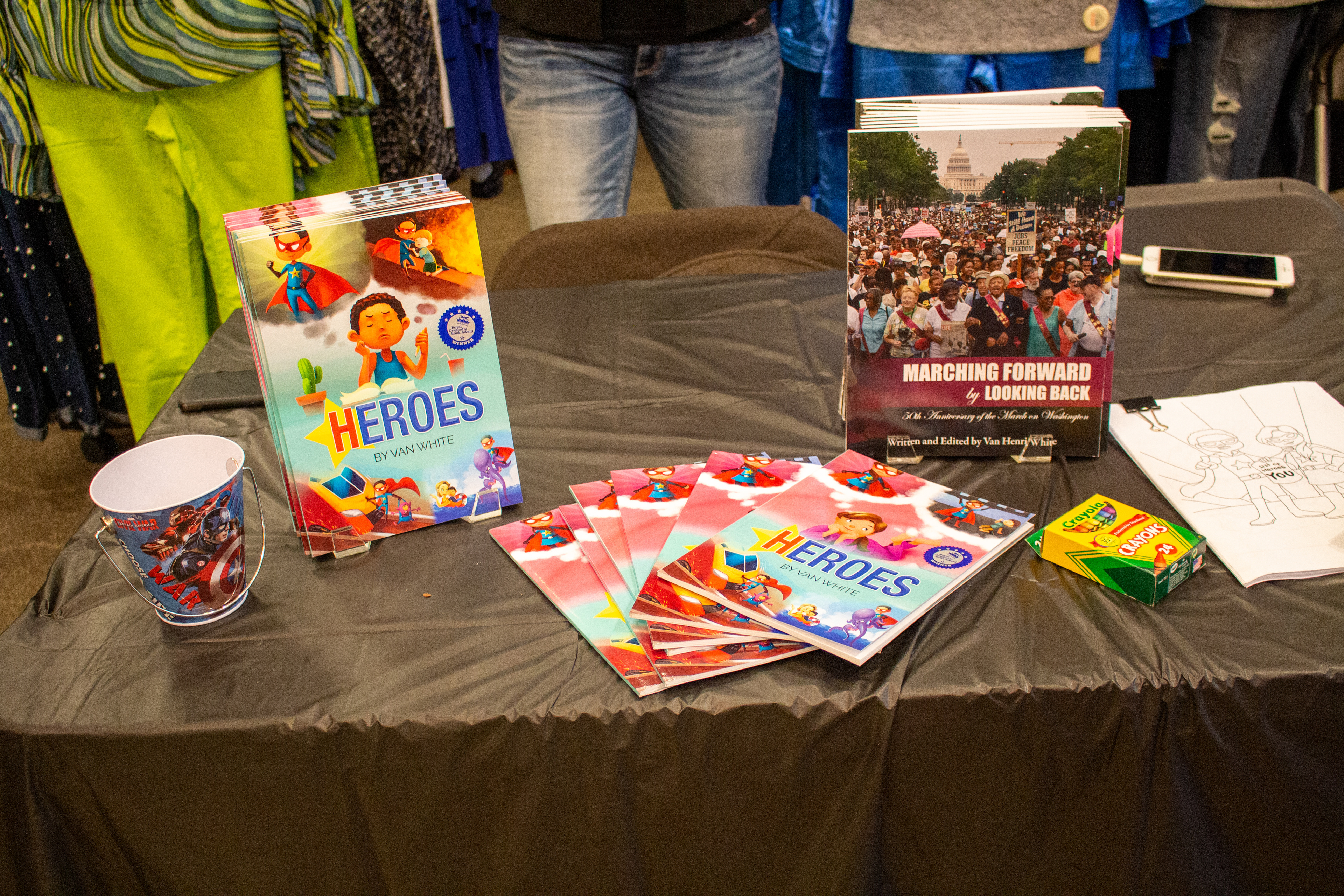 White holds a book signing at the Mall at Greece Ridge on December 15, 2019 in Greece NY. White’s book, Heroes, published in 2017, encourages children to look within their own homes and neighborhoods to find their true heroes.