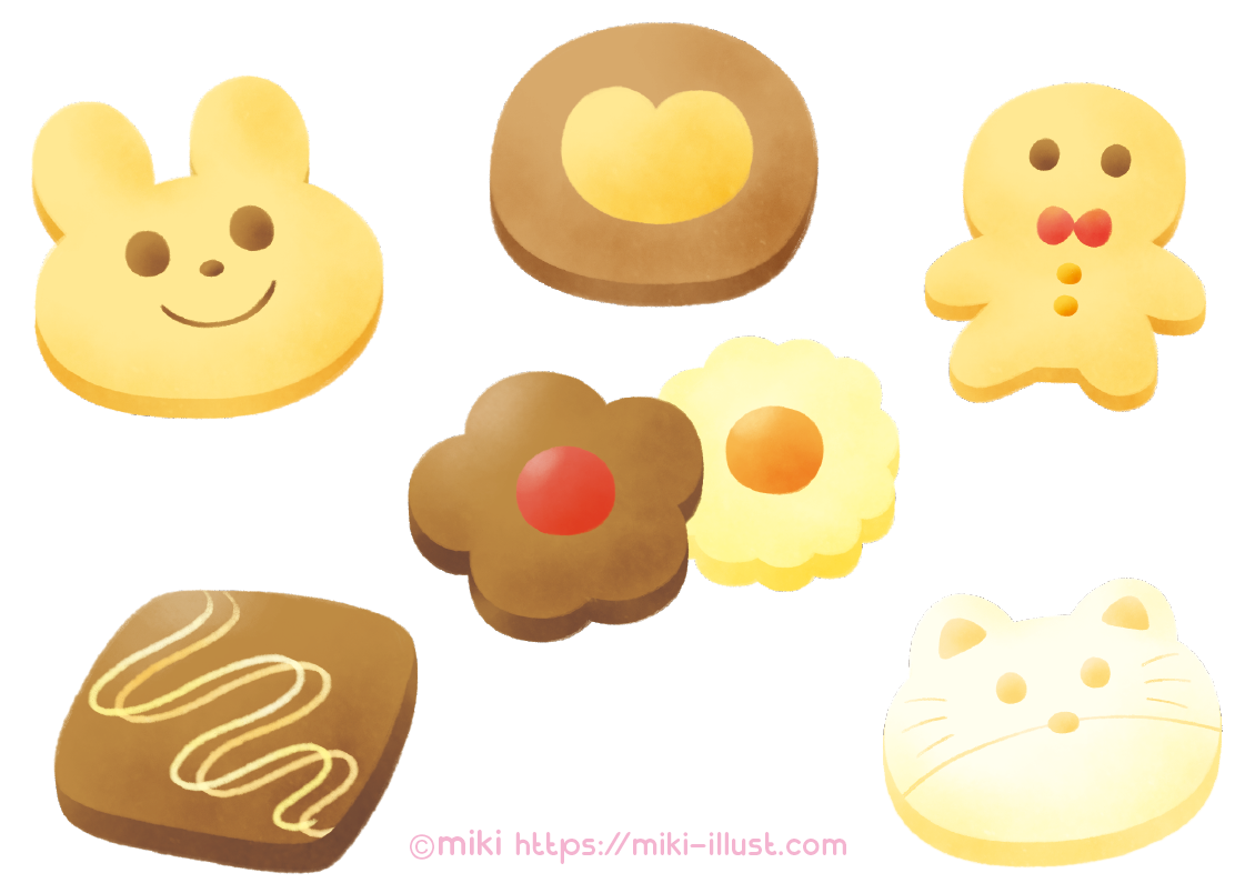 お菓子カットイラスト