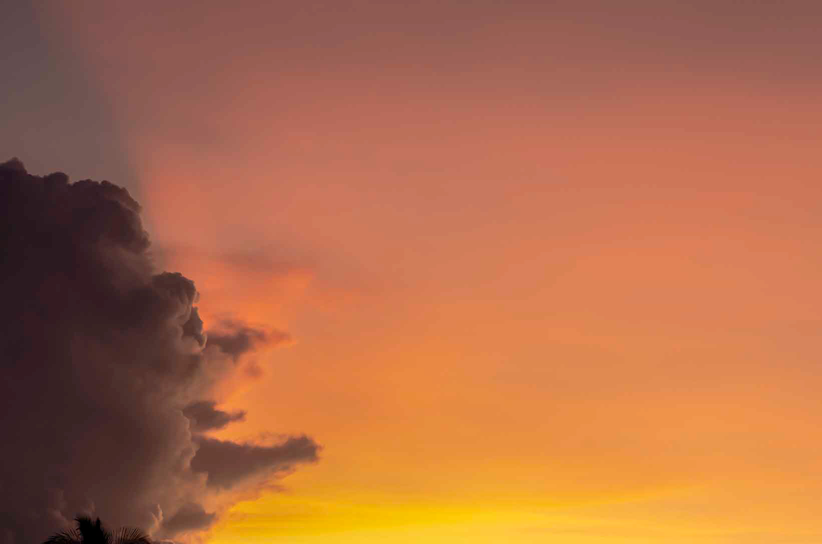 Colorful Sunset linked to all day beauty