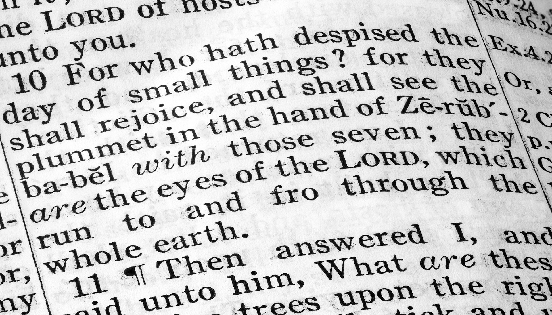 The day of small things...