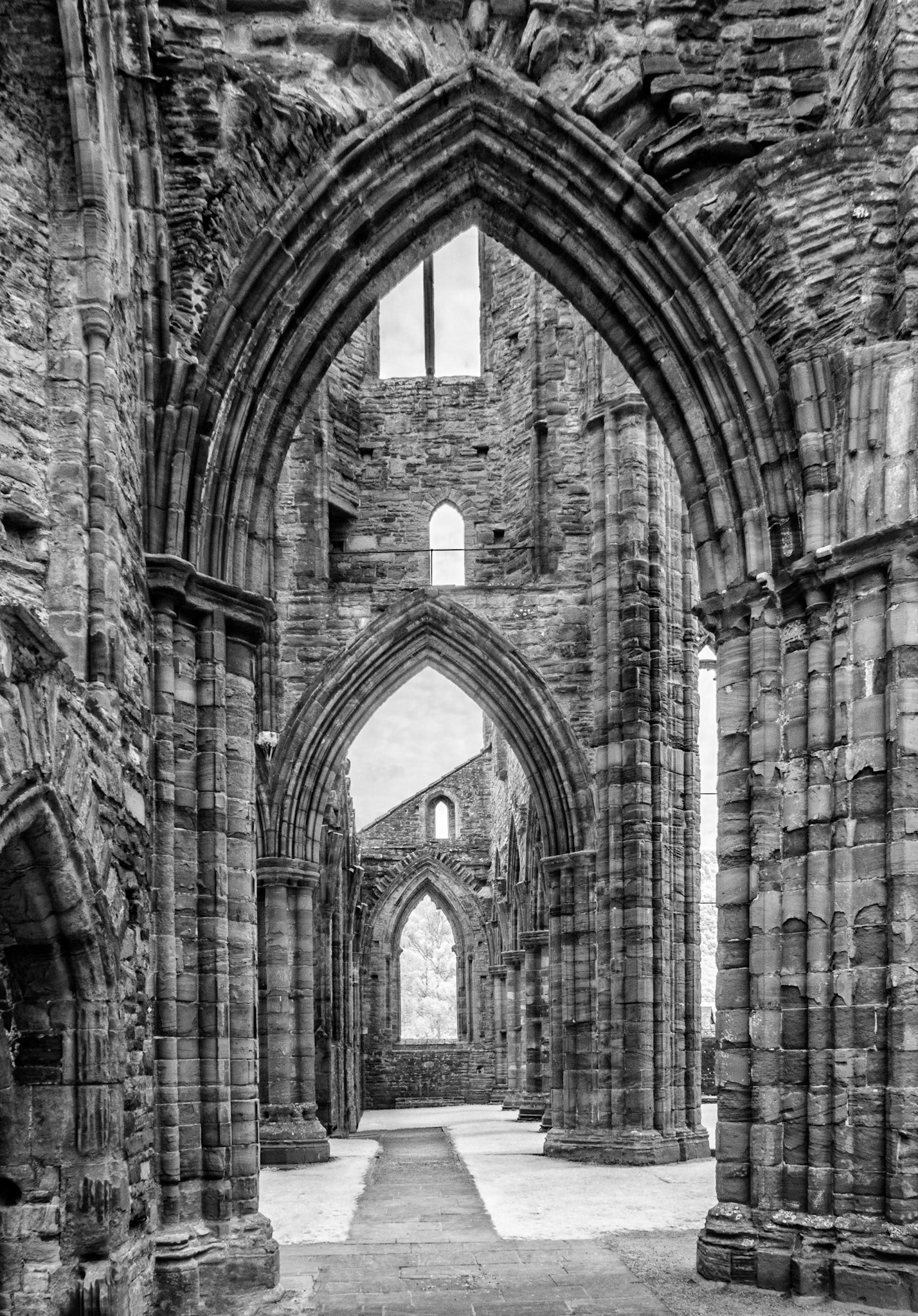 Arches of Tinturn Abbey, Wales.