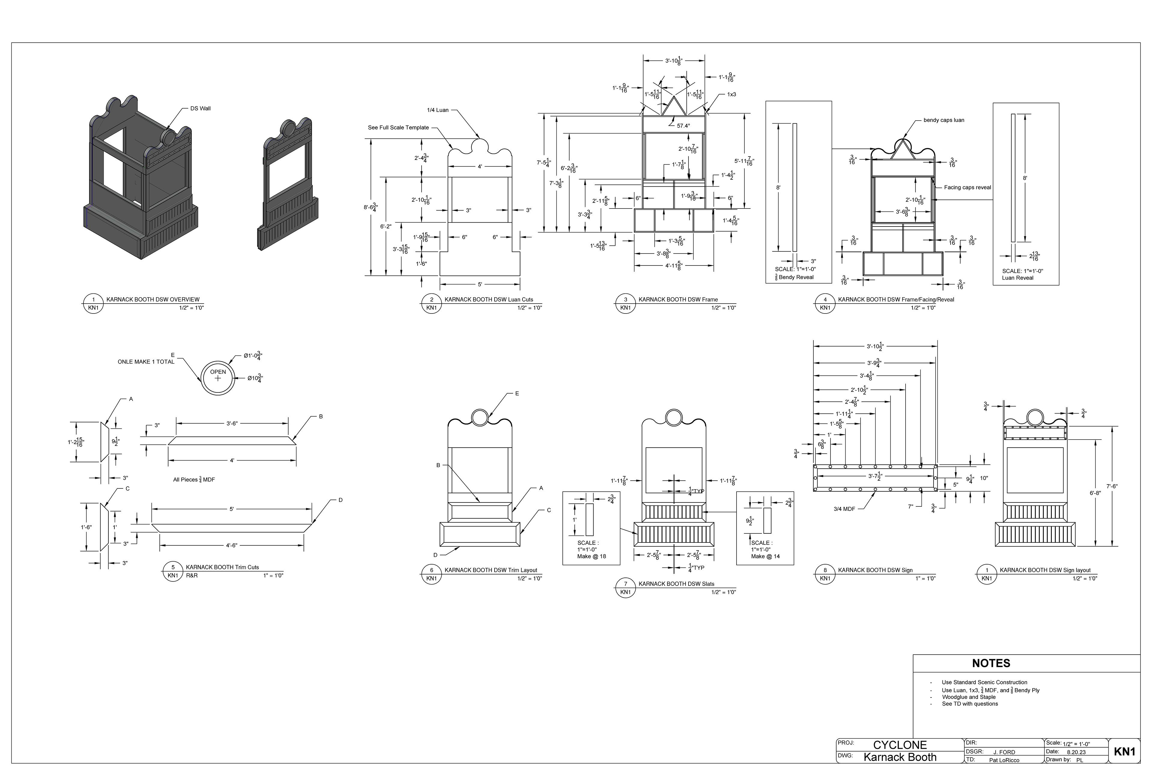 THE KARNAK BOOTH DS FLAT DRAFTING