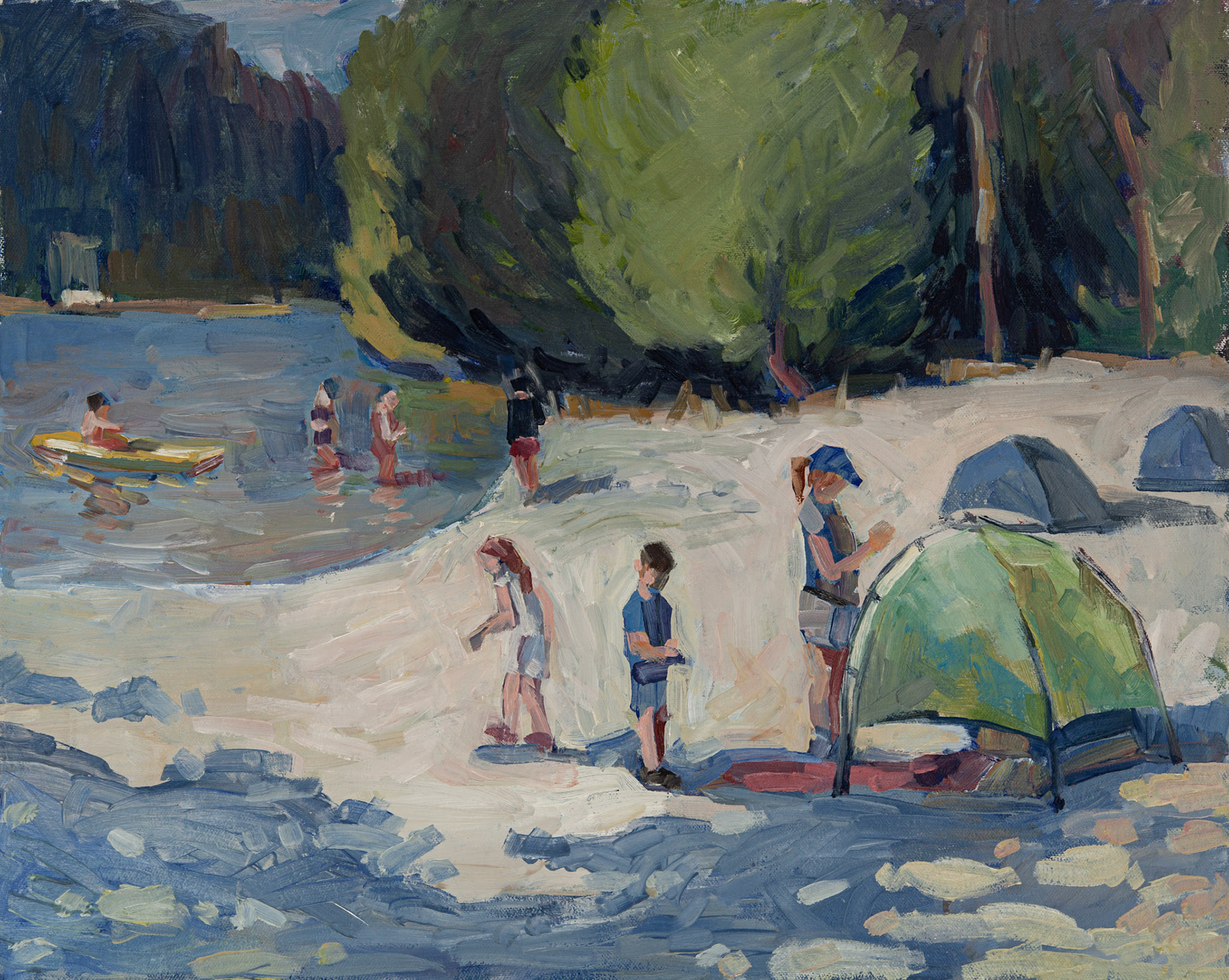 Sasamat Lake, Oil on canvas