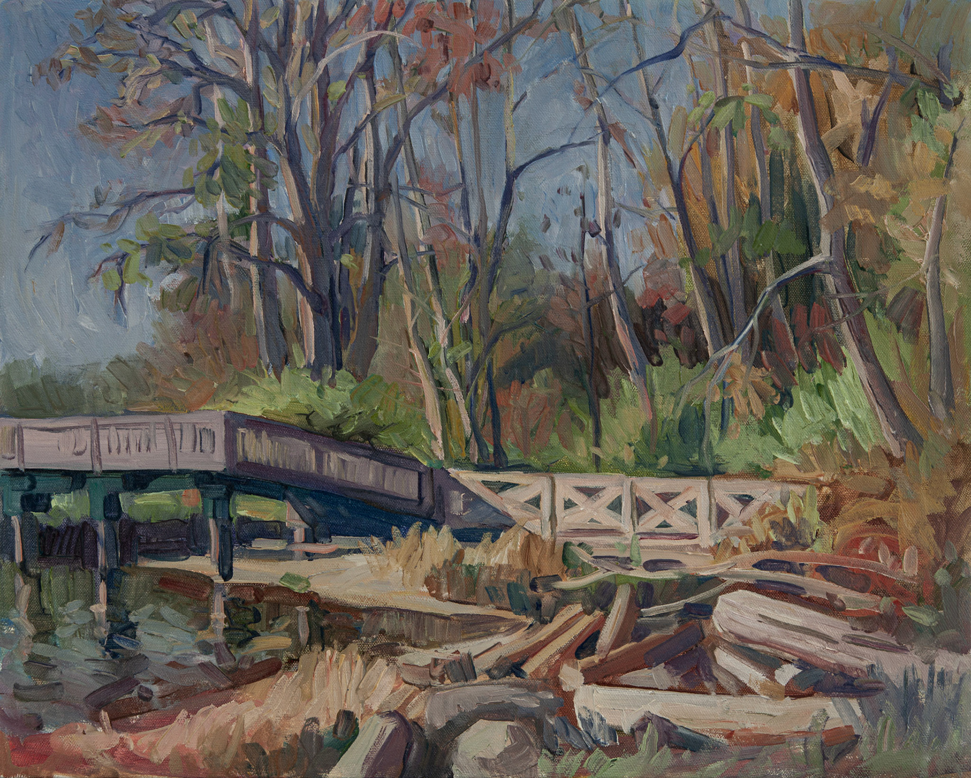 Fraser River Park #1, Oil on canvas