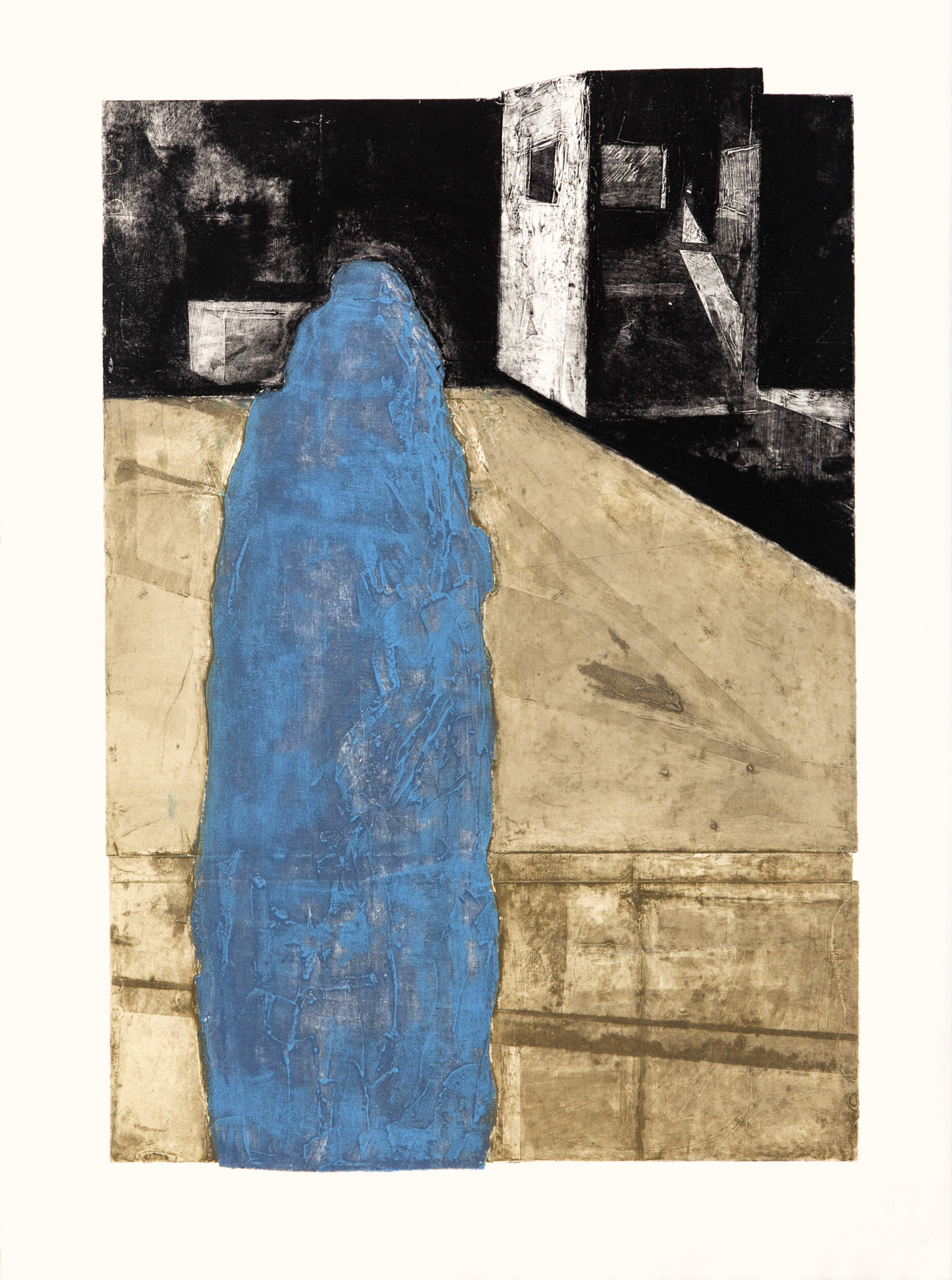 Printed Memory No.3, Collagraph intaglio print, 30"x22"