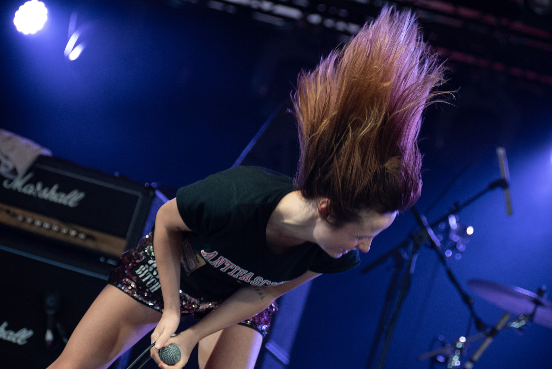 Petrol Girls performs at Leeds Festival 2018