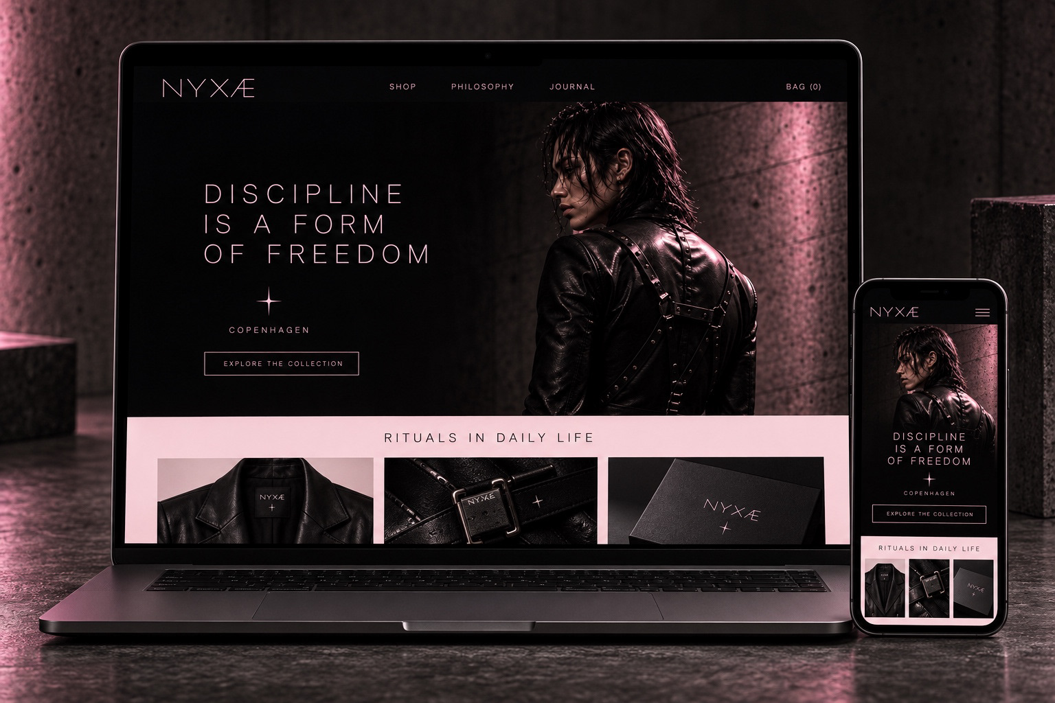 NYXÆ COPENHAGEN - WEBSITE DESIGN 2025