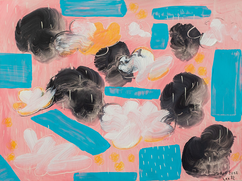 Black hole Sky | Acrylic and color pencil on clayboard | 6 x 8 inch (15.24 x 20.32 cm)