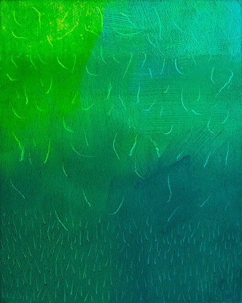 Smell of early summer | Acrylic, oil, cold wax on wood panel | 10 x 8 in (25.4 x 20.32 cm)
