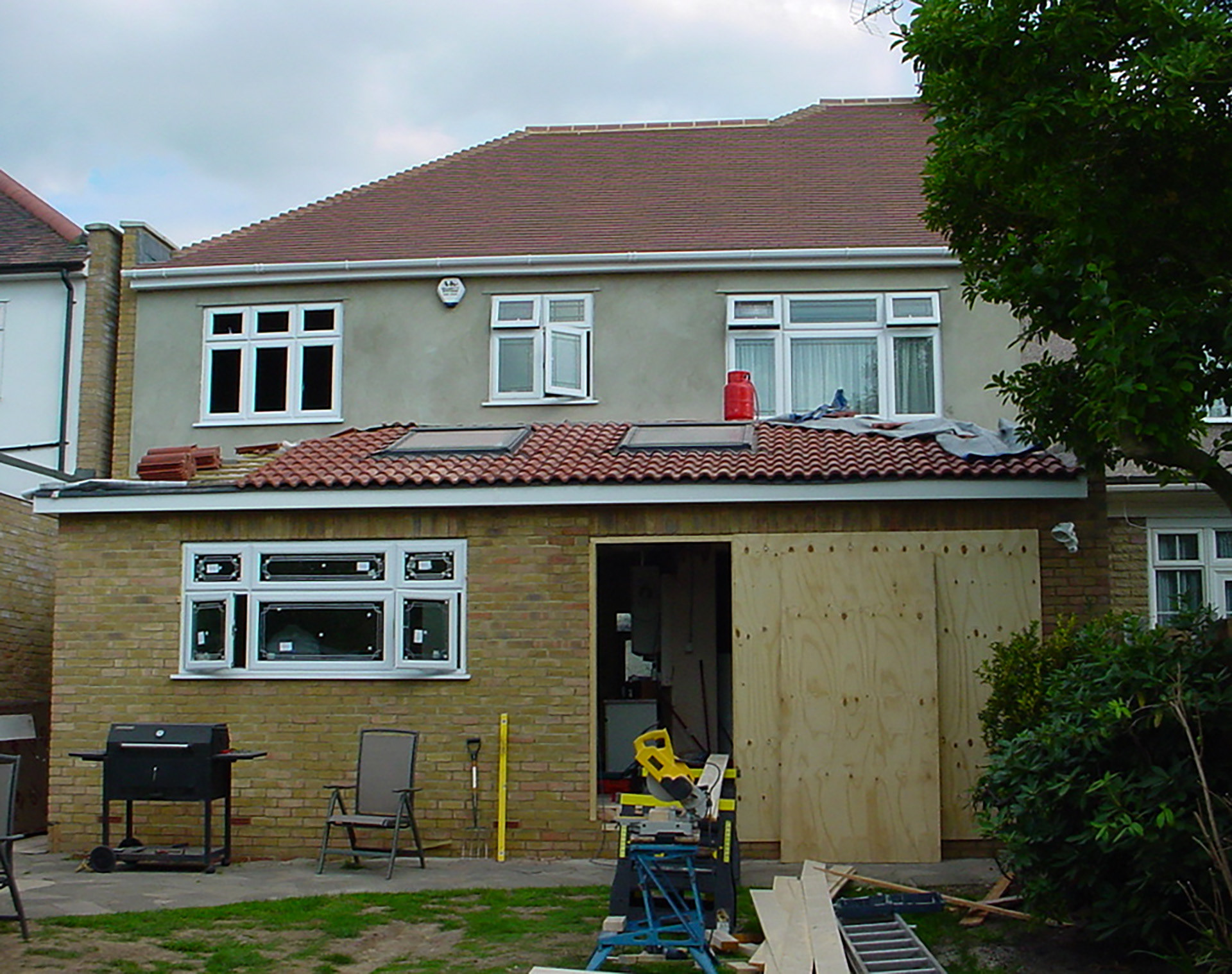 Windows fitted.