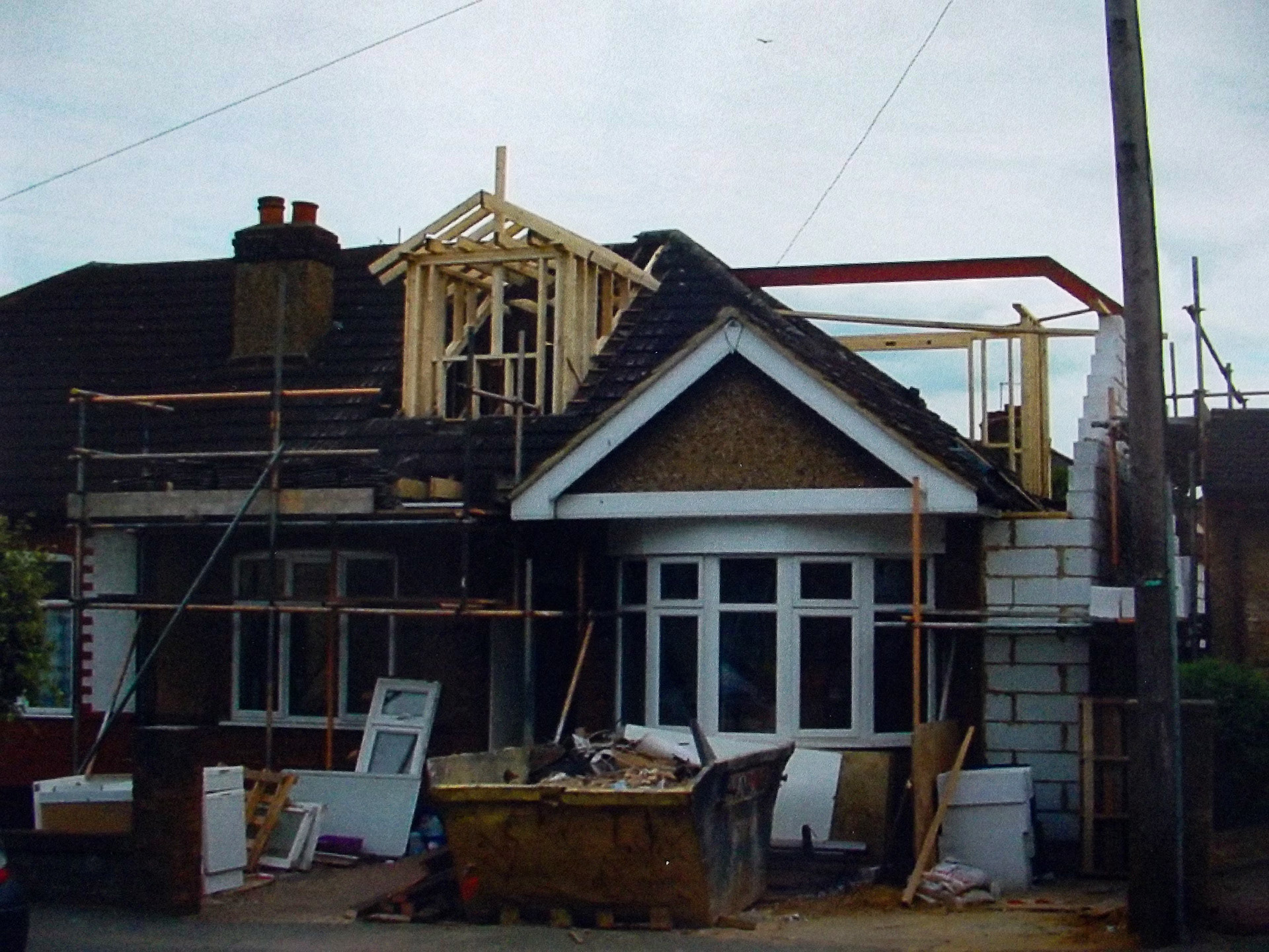 Property with extension underway.