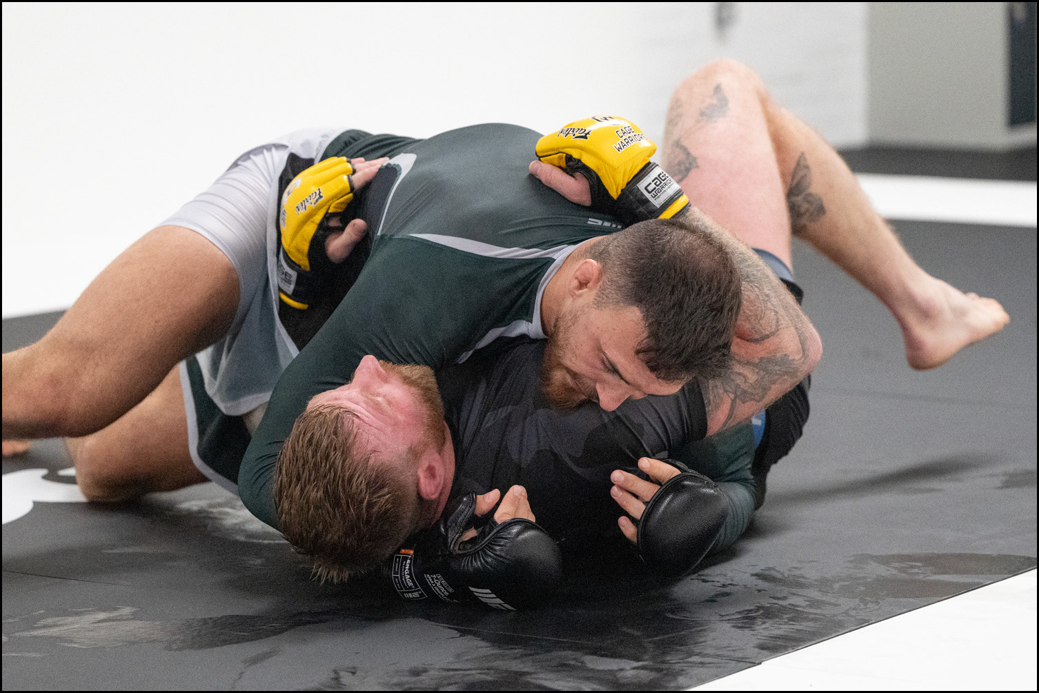 MMA fighters training